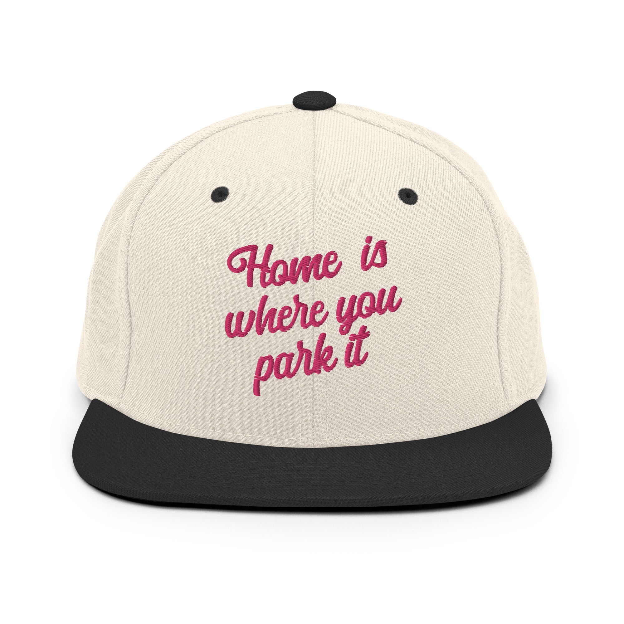 Casquette Snapback Wool Blend bicolore Home is where you park it Flamingo