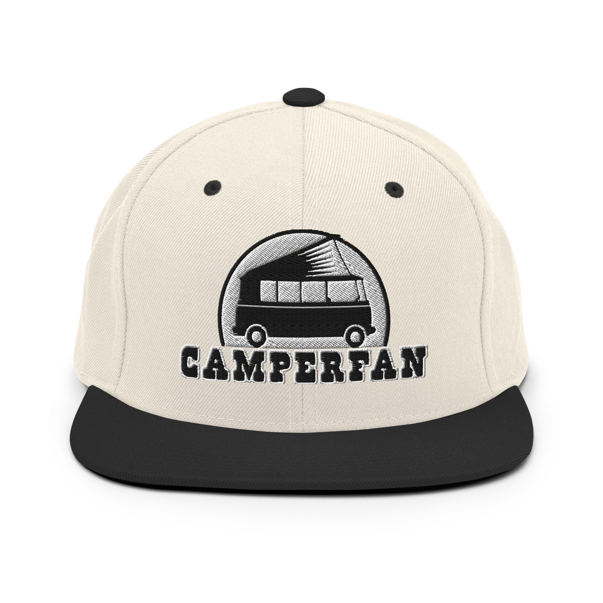 Two-Tone Snapback Wool Blend Cap Camperfan white/black