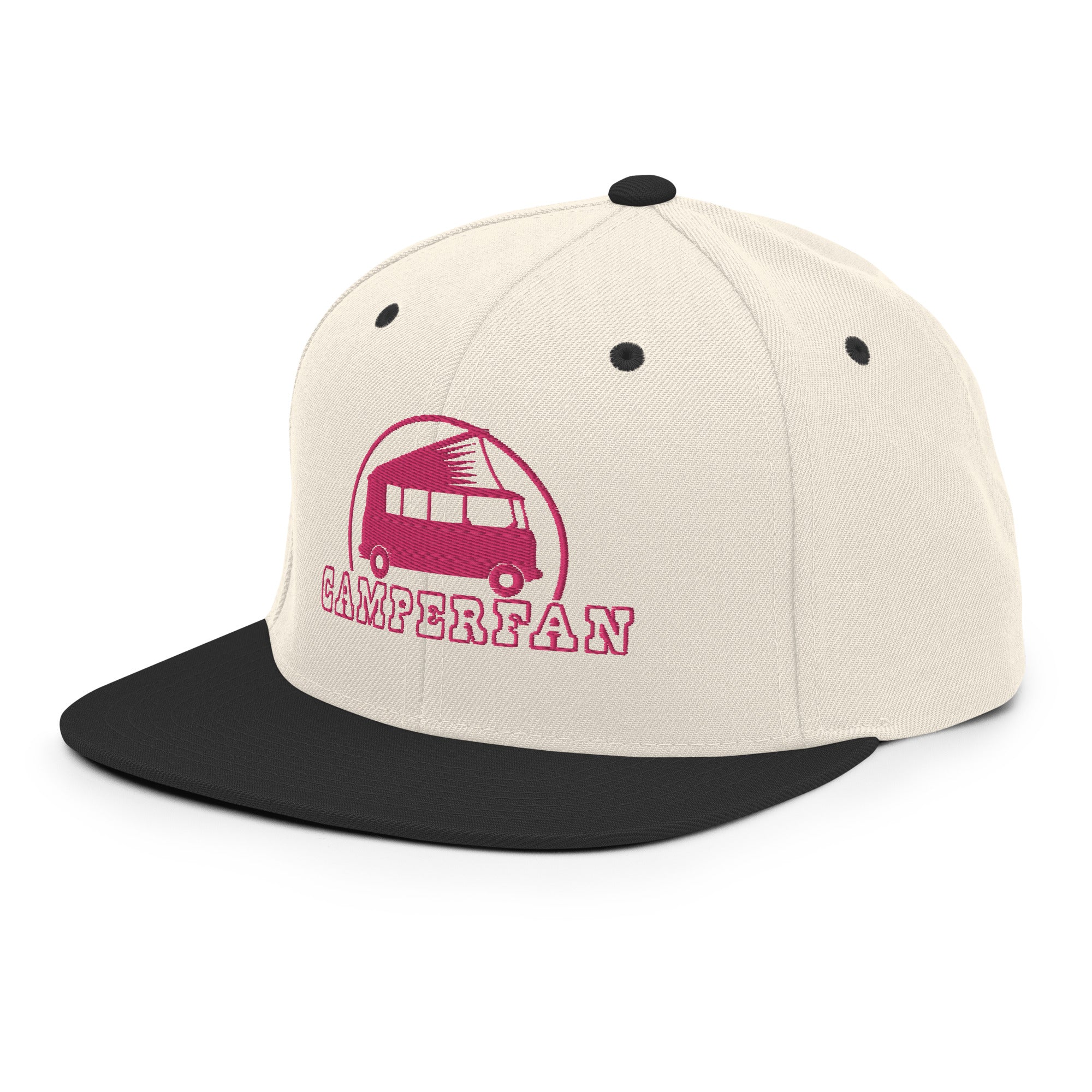 Two-Tone Snapback Wool Blend Cap Camperfan flamingo