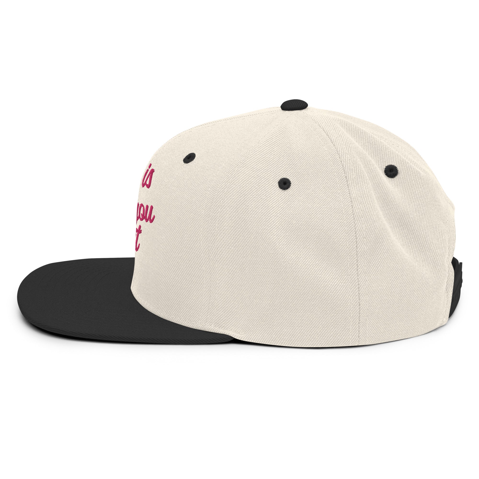 Casquette Snapback Wool Blend bicolore Home is where you park it Flamingo