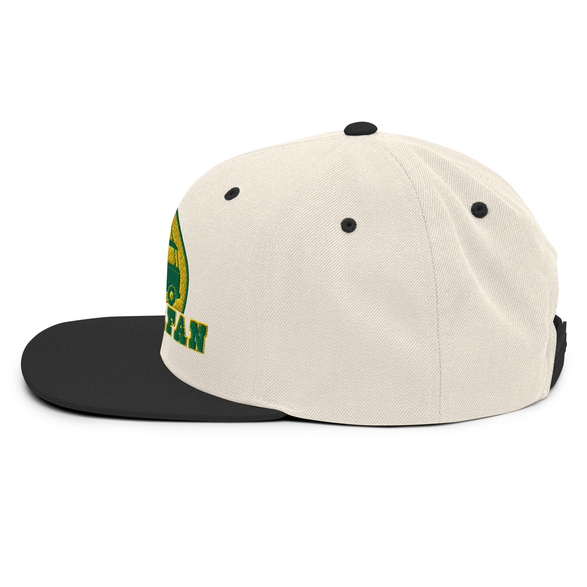 Two-Tone Snapback Wool Blend Cap Camperfan green/yellow