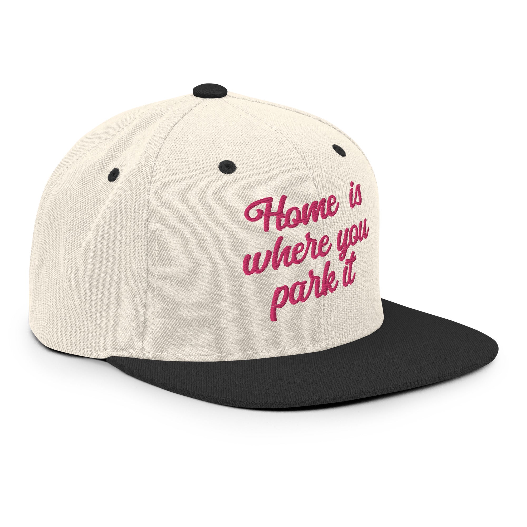 Casquette Snapback Wool Blend bicolore Home is where you park it Flamingo