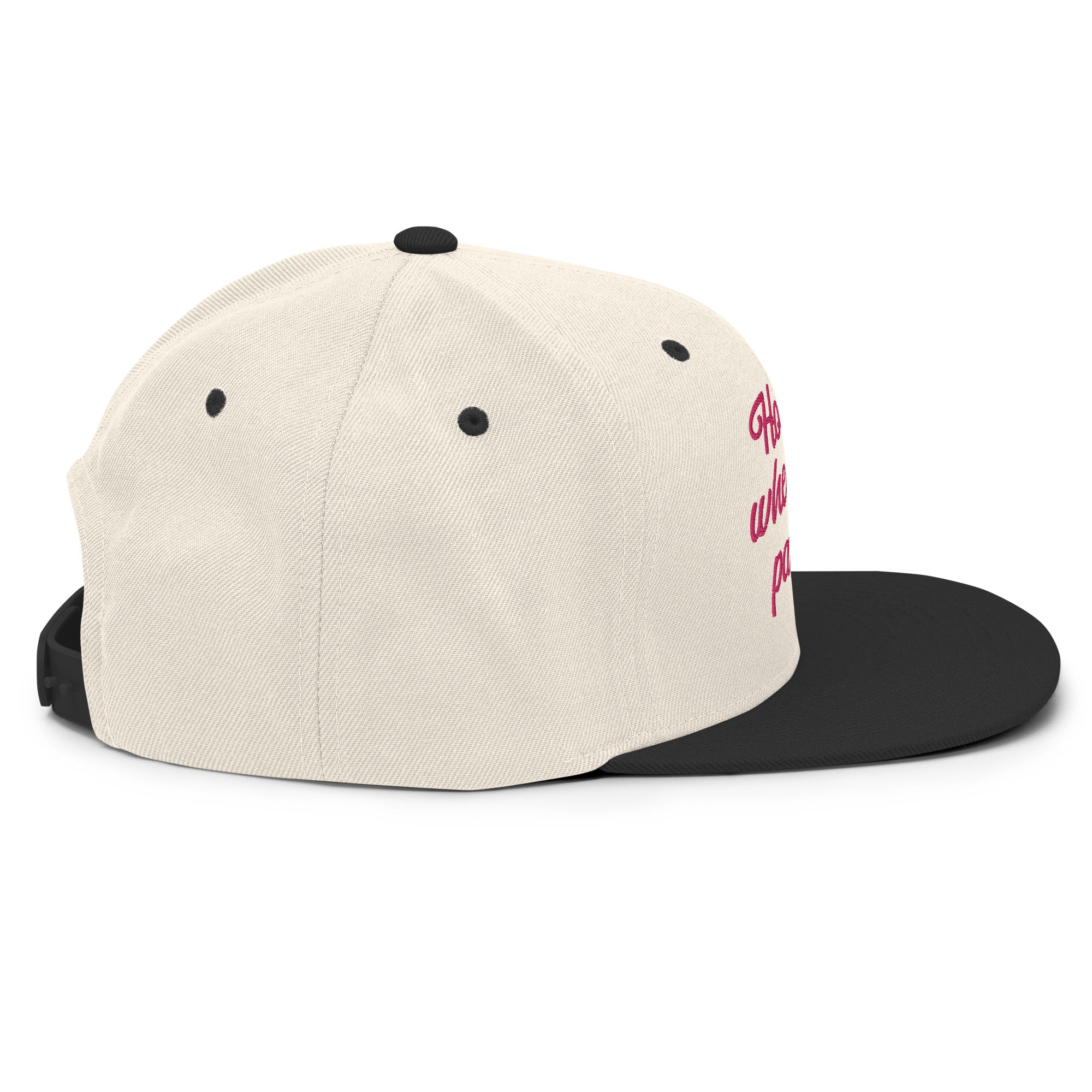 Casquette Snapback Wool Blend bicolore Home is where you park it Flamingo