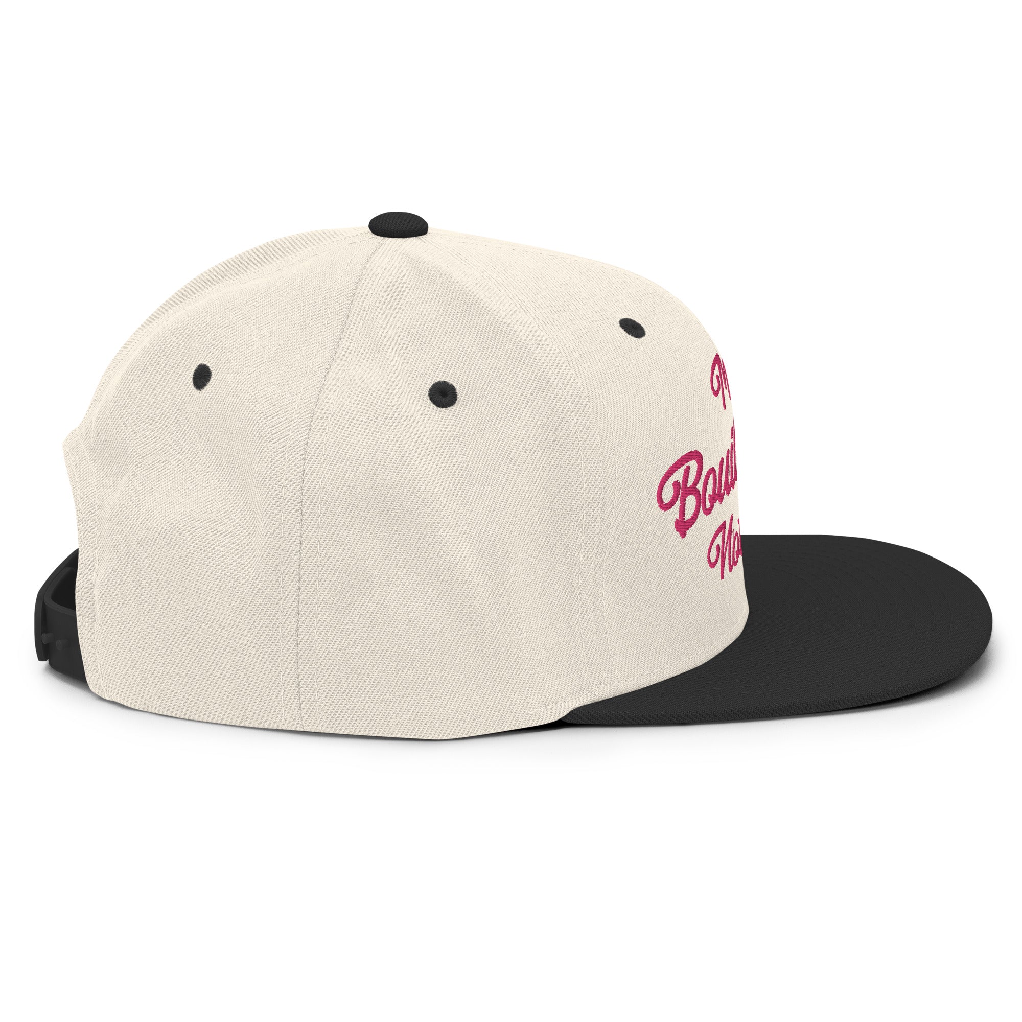 Casquette Snapback Wool Blend bicolore Make Bouillabaisse Not War Flamingo