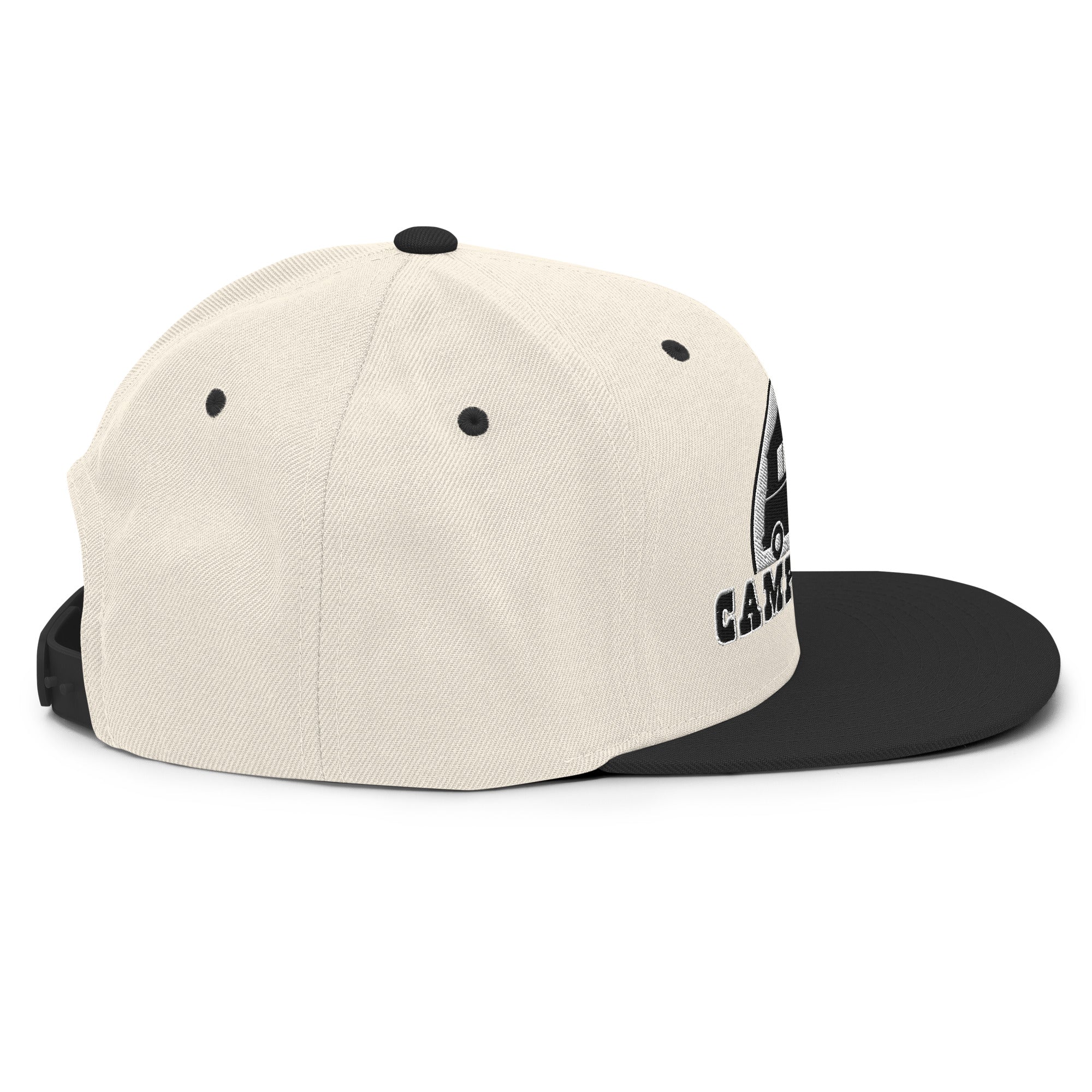 Two-Tone Snapback Wool Blend Cap Camperfan white/black