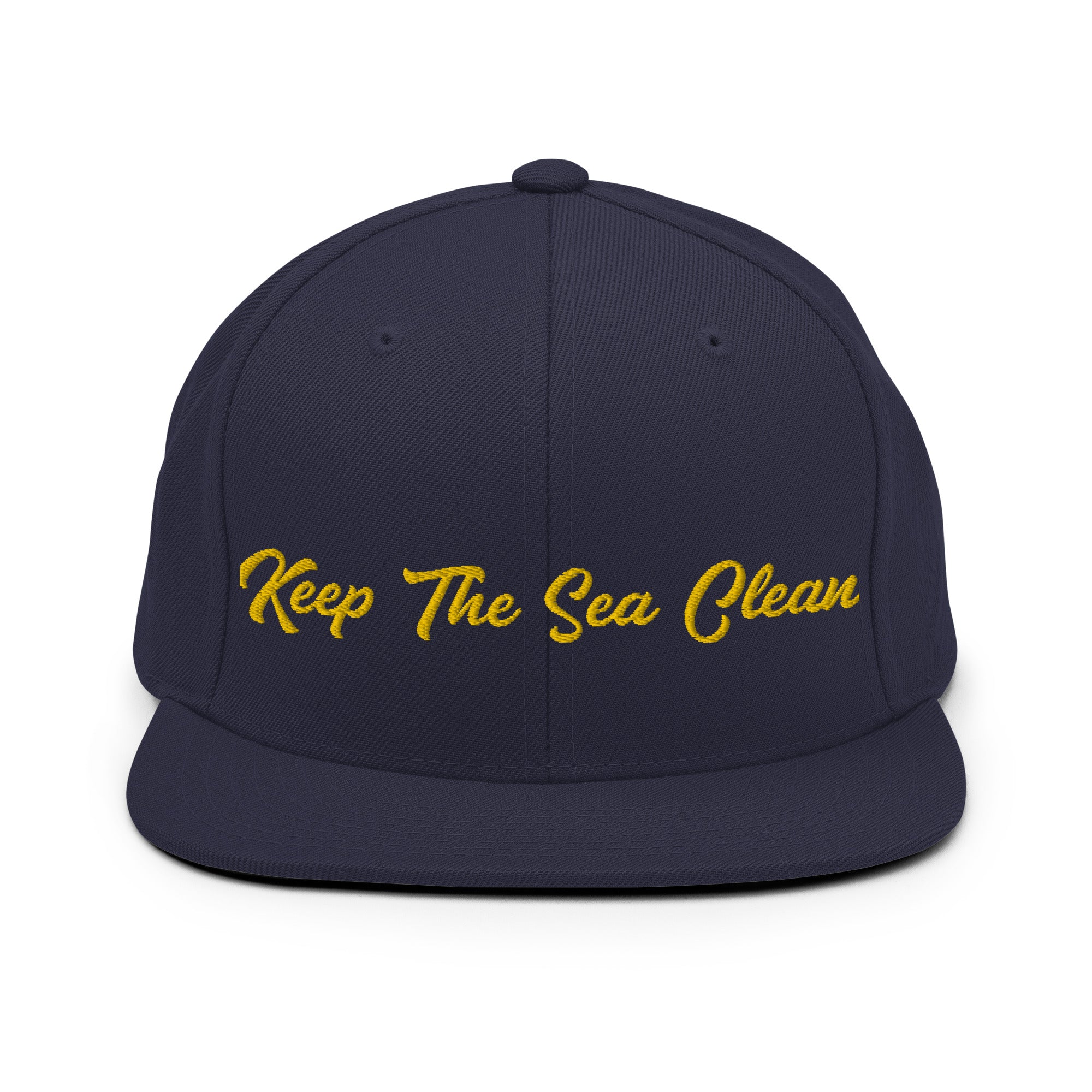 Casquette Snapback Wool Blend Keep The Sea Clean Gold