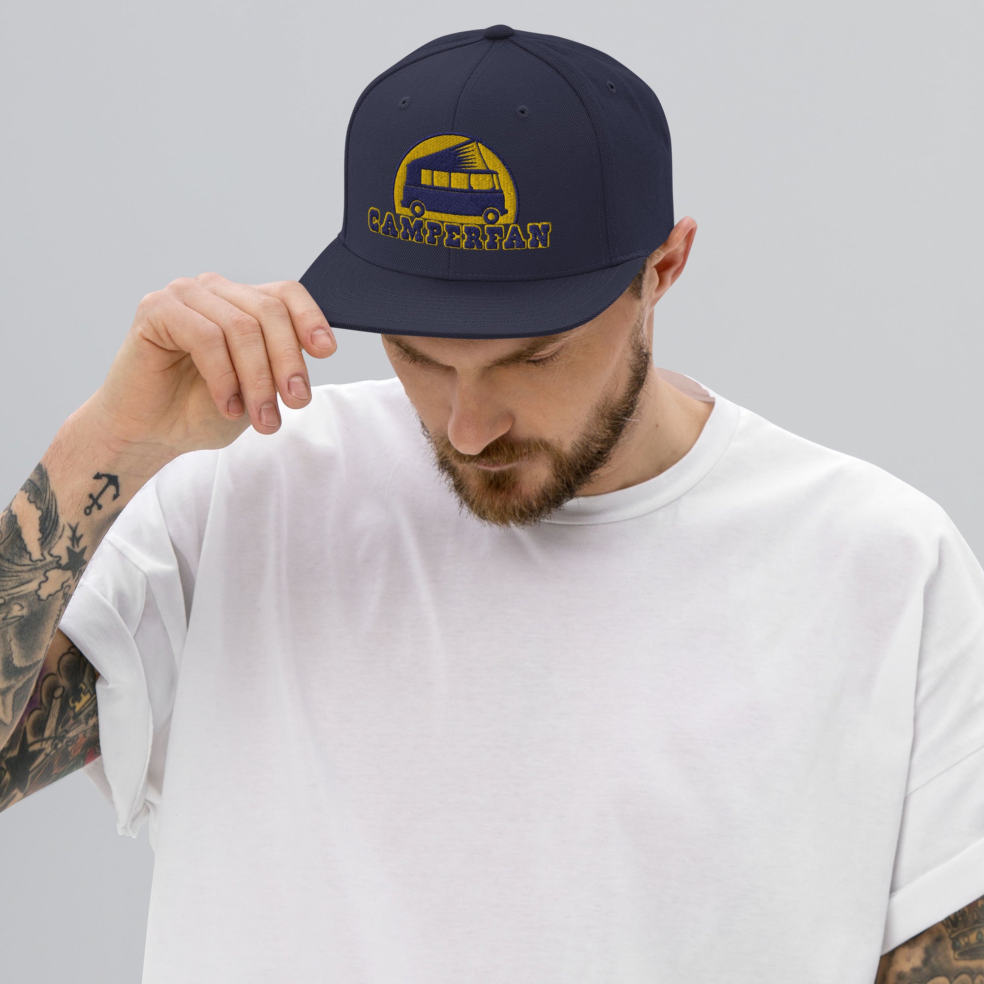 Casquette Snapback Wool Blend Camperfan navy/yellow