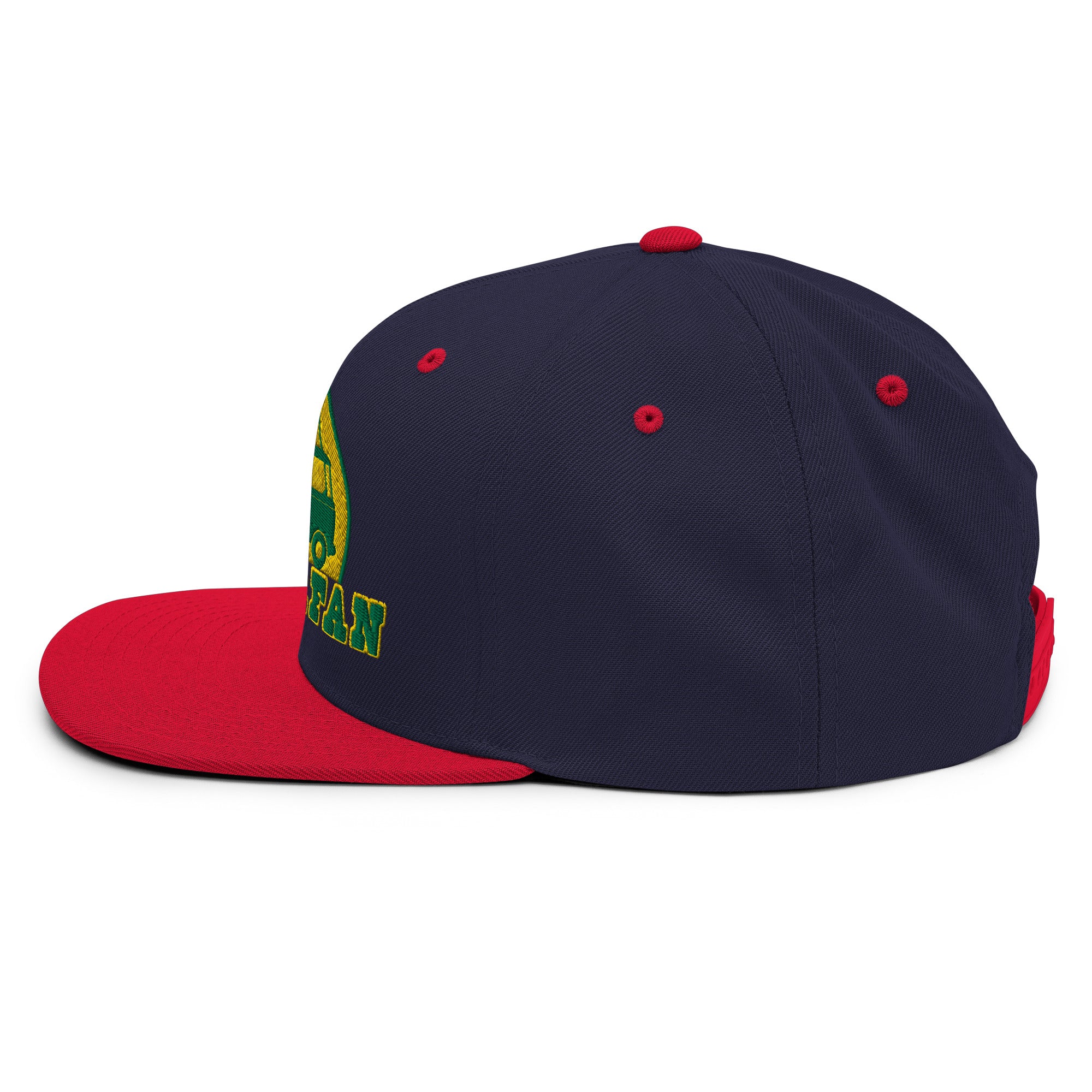 Two-Tone Snapback Wool Blend Cap Camperfan green/yellow