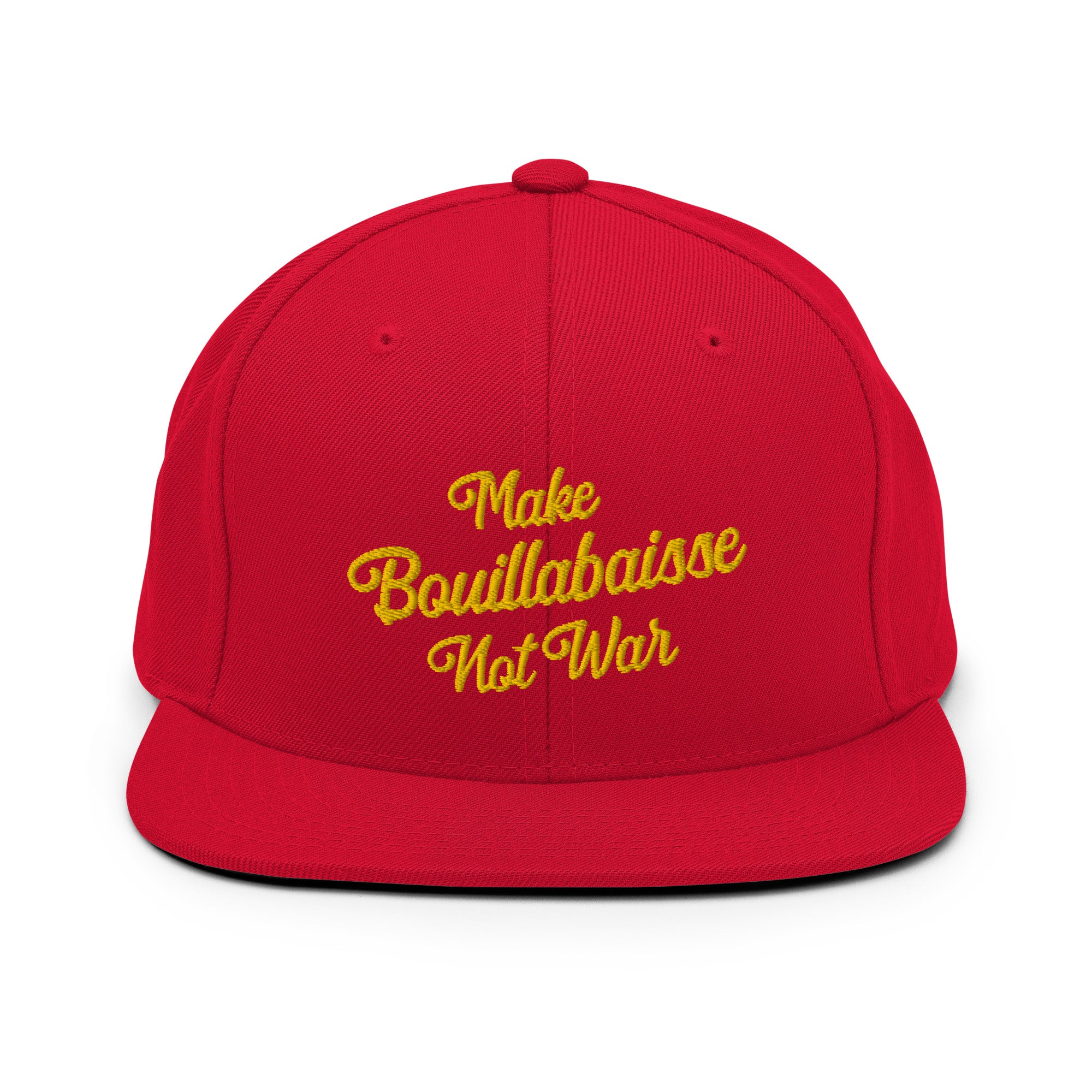 Casquette Snapback Wool Blend Make Bouillabaisse Not War