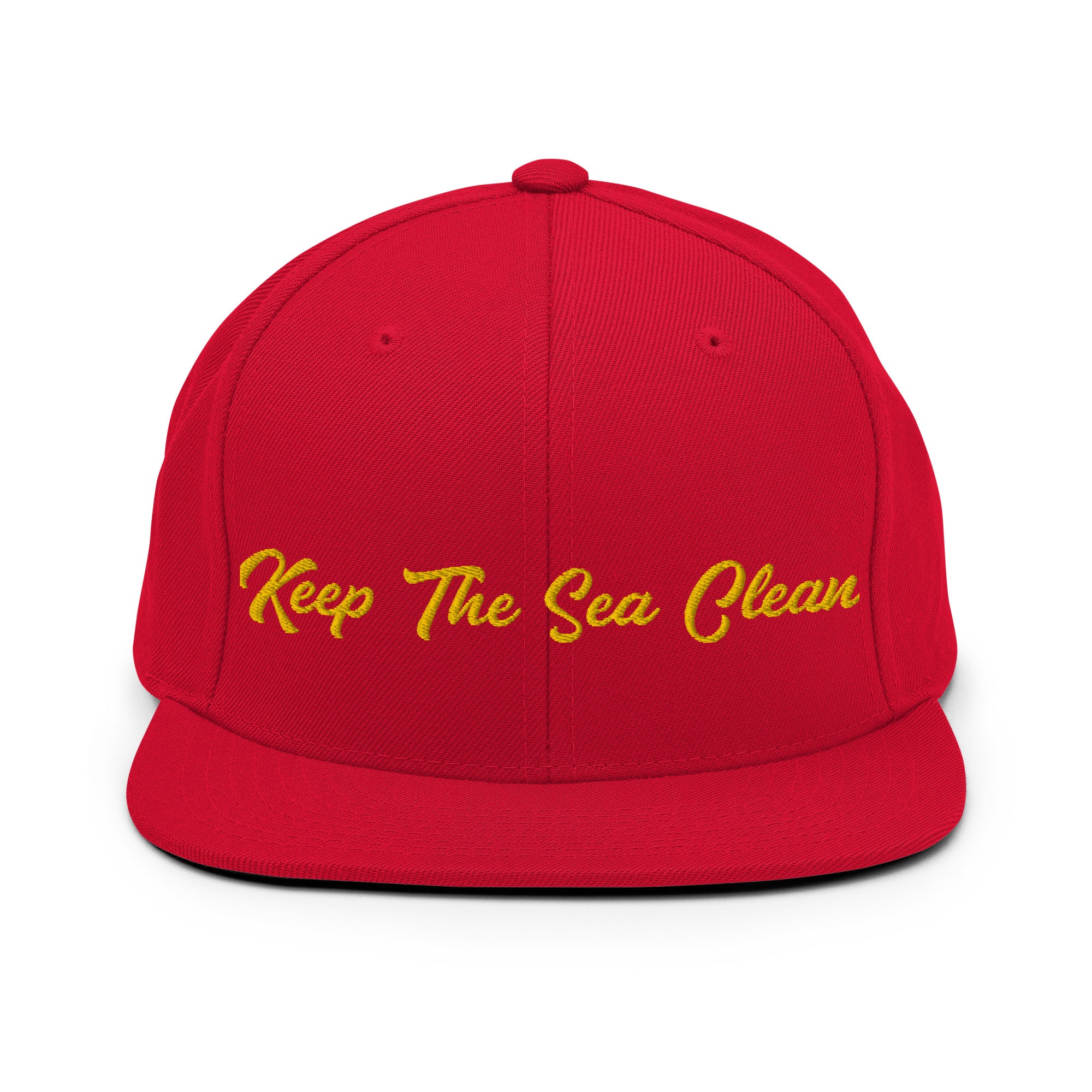 Casquette Snapback Wool Blend Keep The Sea Clean Gold