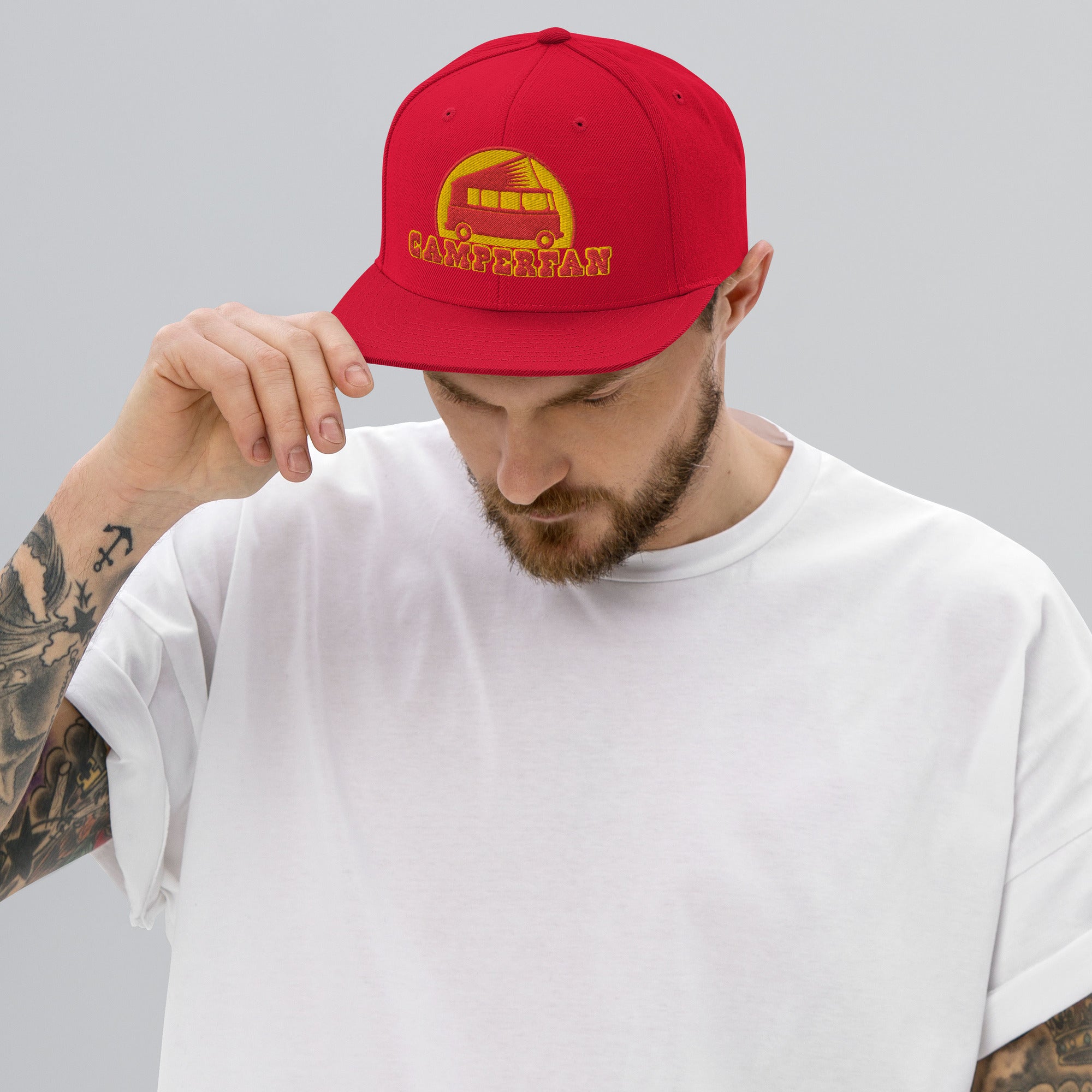 Casquette Snapback Wool Blend Camperfan red/yellow