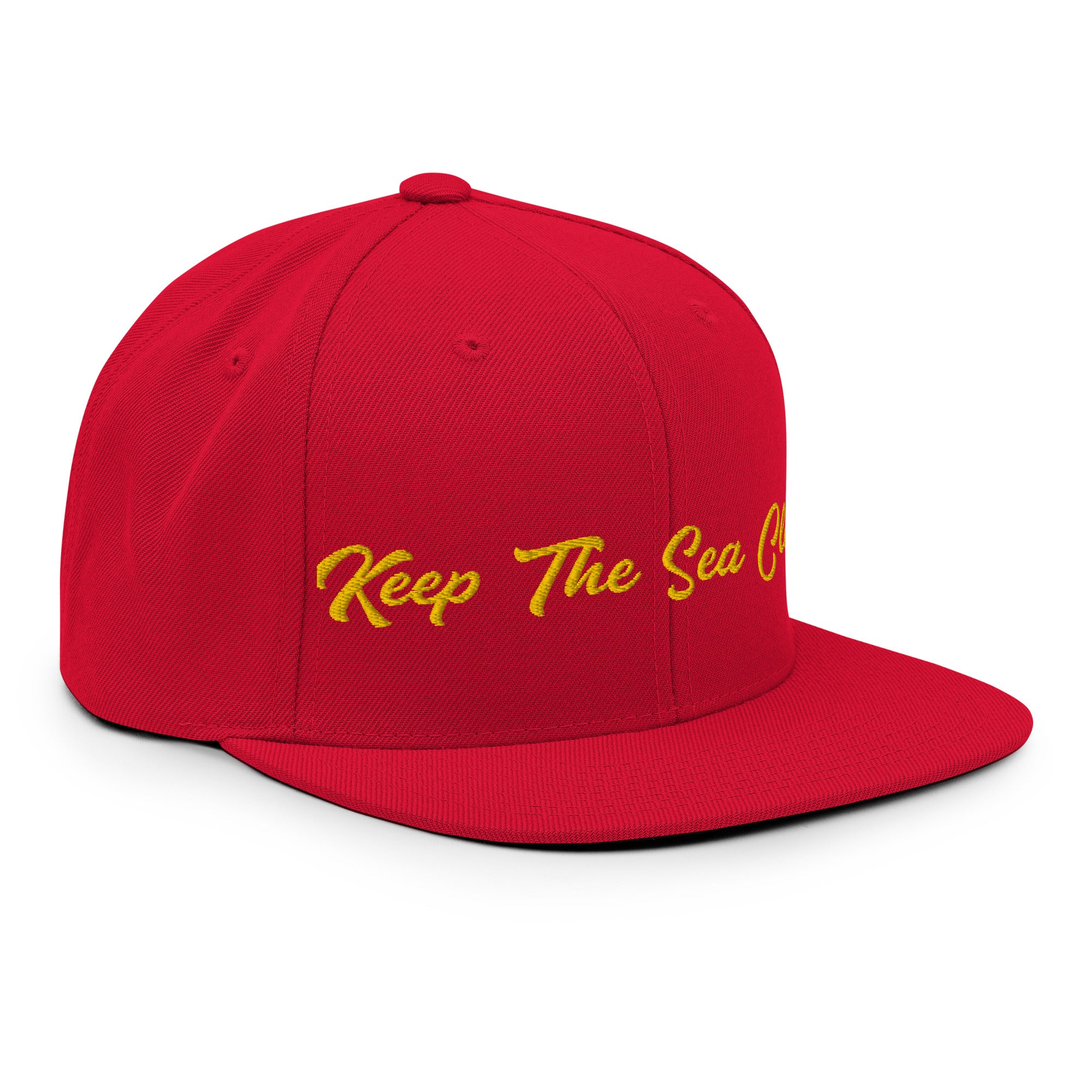 Casquette Snapback Wool Blend Keep The Sea Clean Gold