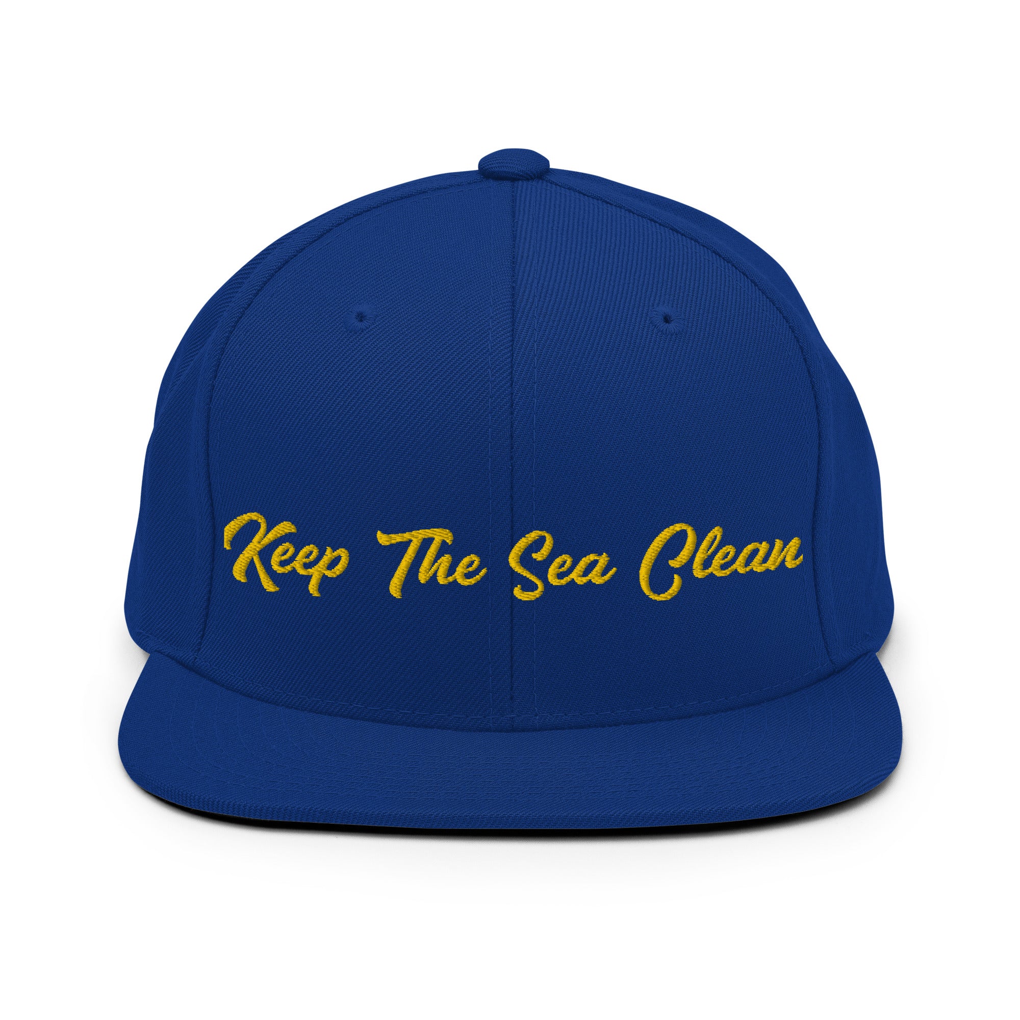 Casquette Snapback Wool Blend Keep The Sea Clean Gold