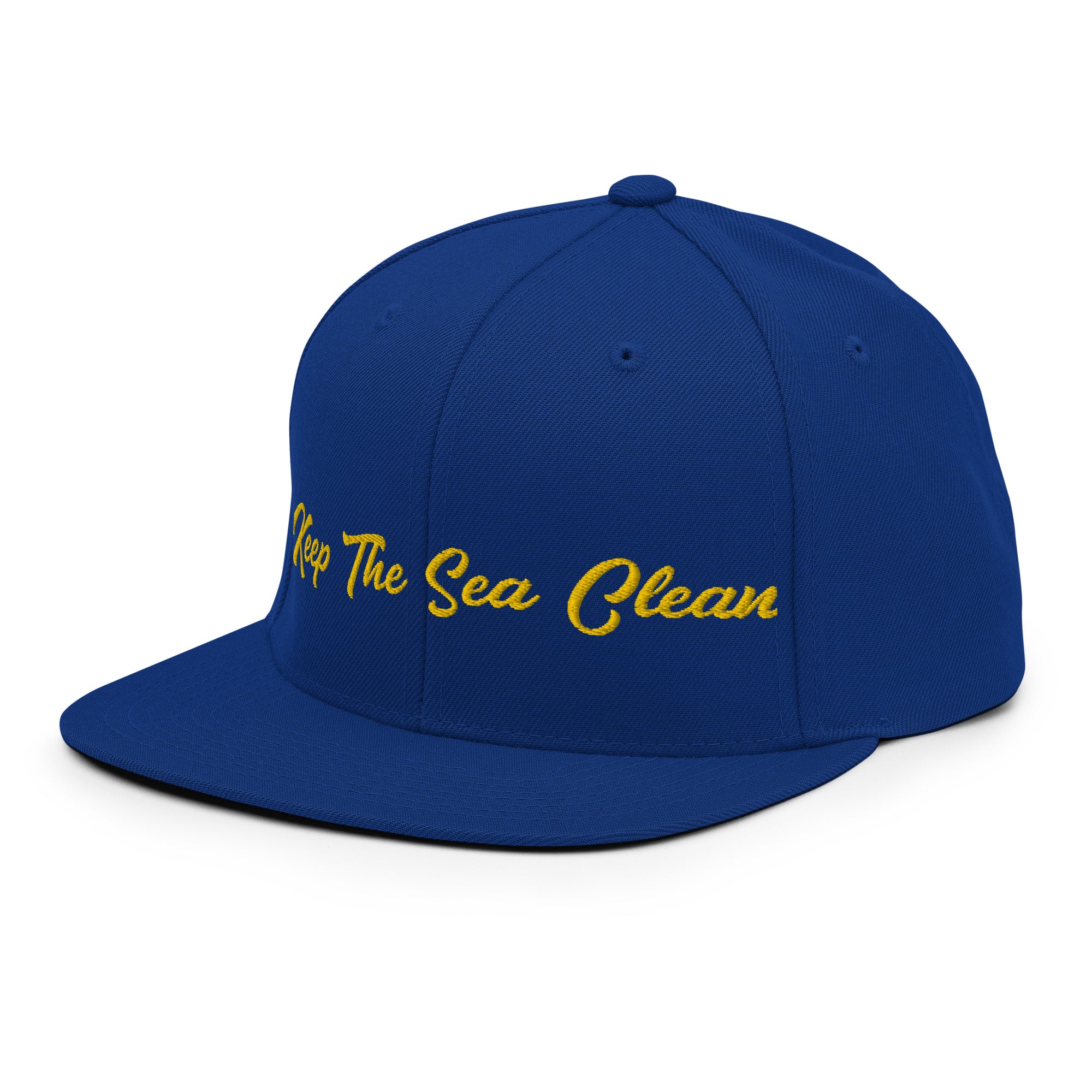 Casquette Snapback Wool Blend Keep The Sea Clean Gold