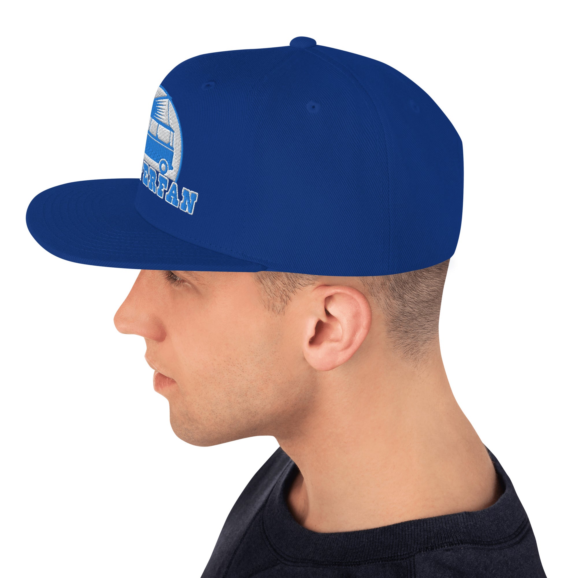 Two-Tone Snapback Wool Blend Cap Camperfan blue/white