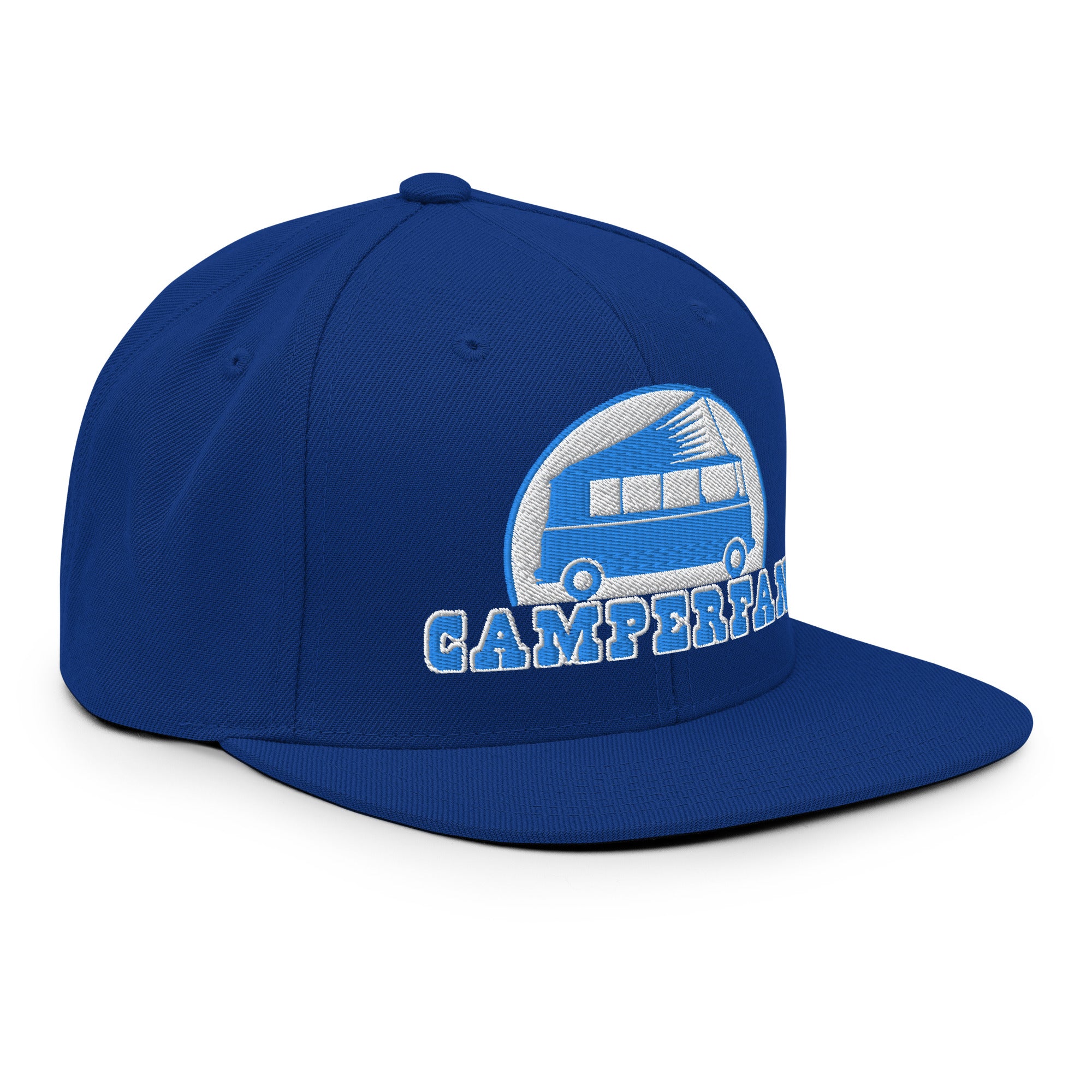 Two-Tone Snapback Wool Blend Cap Camperfan blue/white