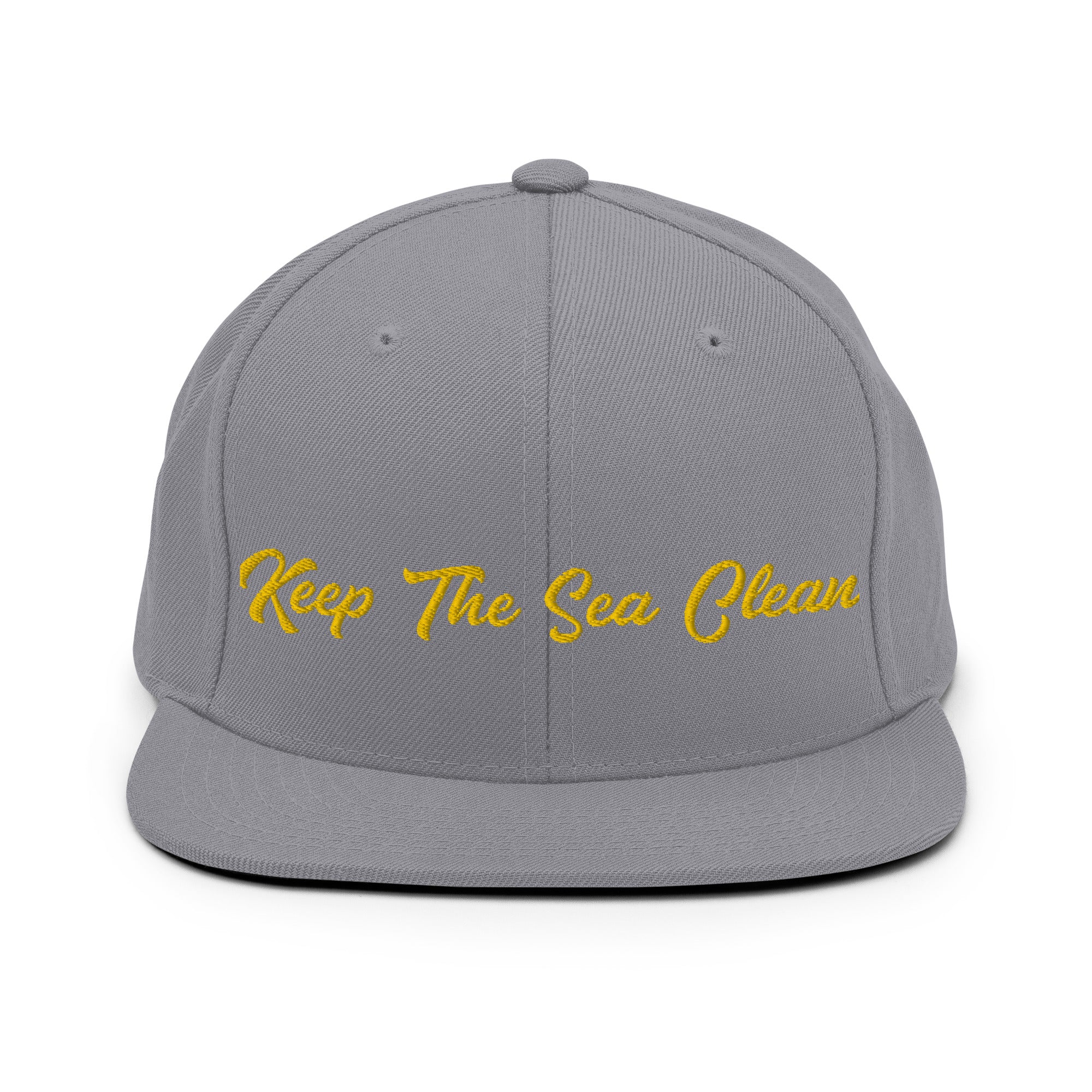 Casquette Snapback Wool Blend Keep The Sea Clean Gold