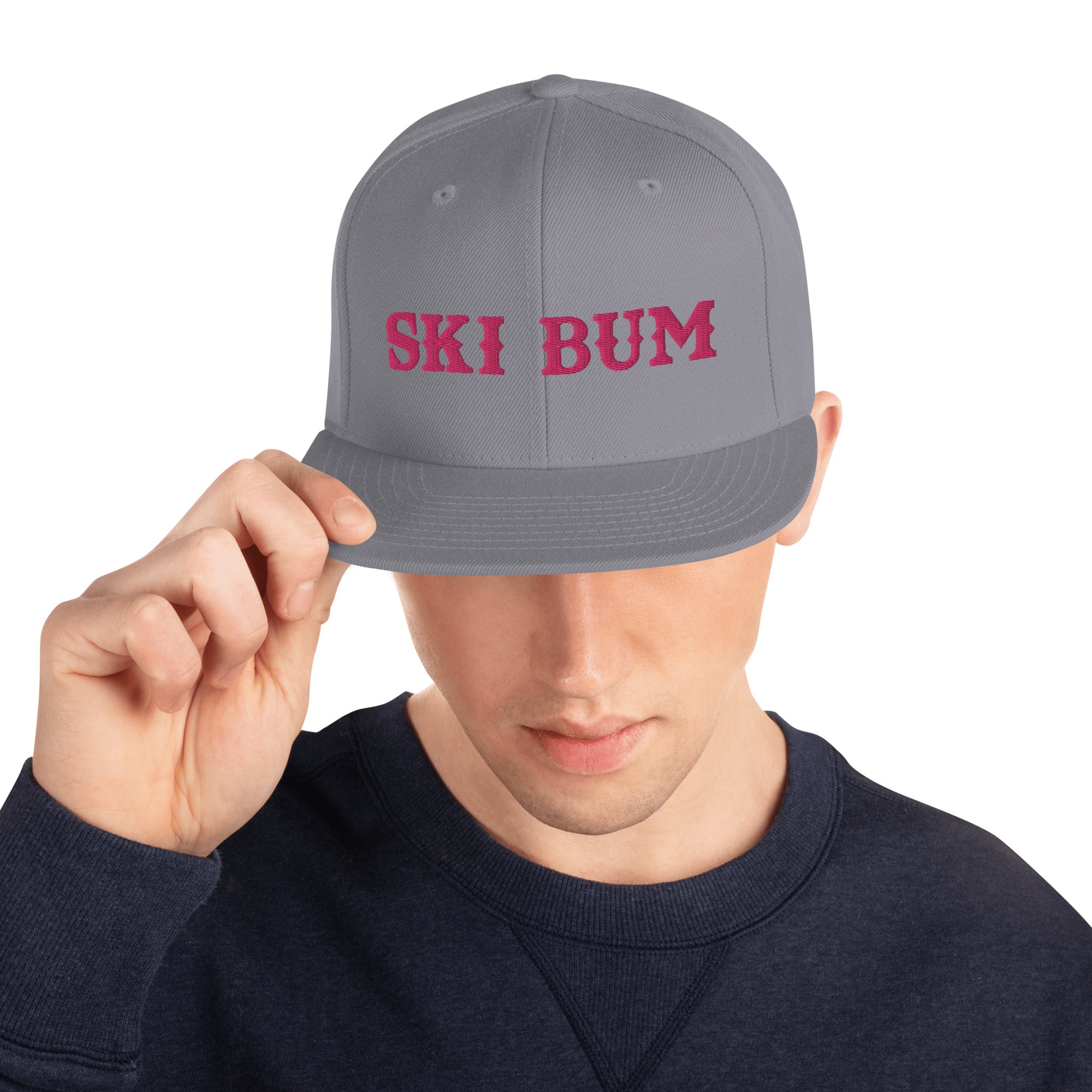 Snapback Wool Blend Cap Ski Bum Flamingo