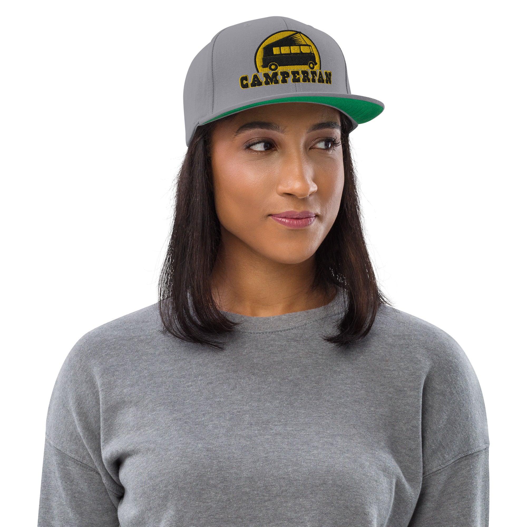 Snapback Wool Blend Cap Camperfan black/yellow