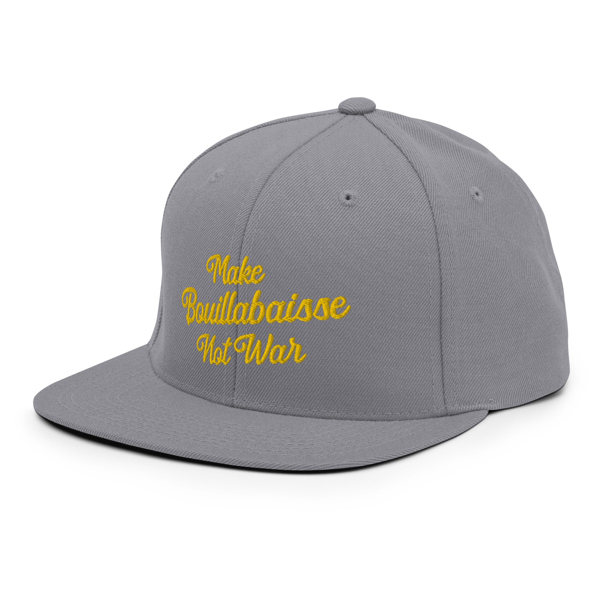 Snapback Wool Blend Cap Make Bouillabaisse Not War