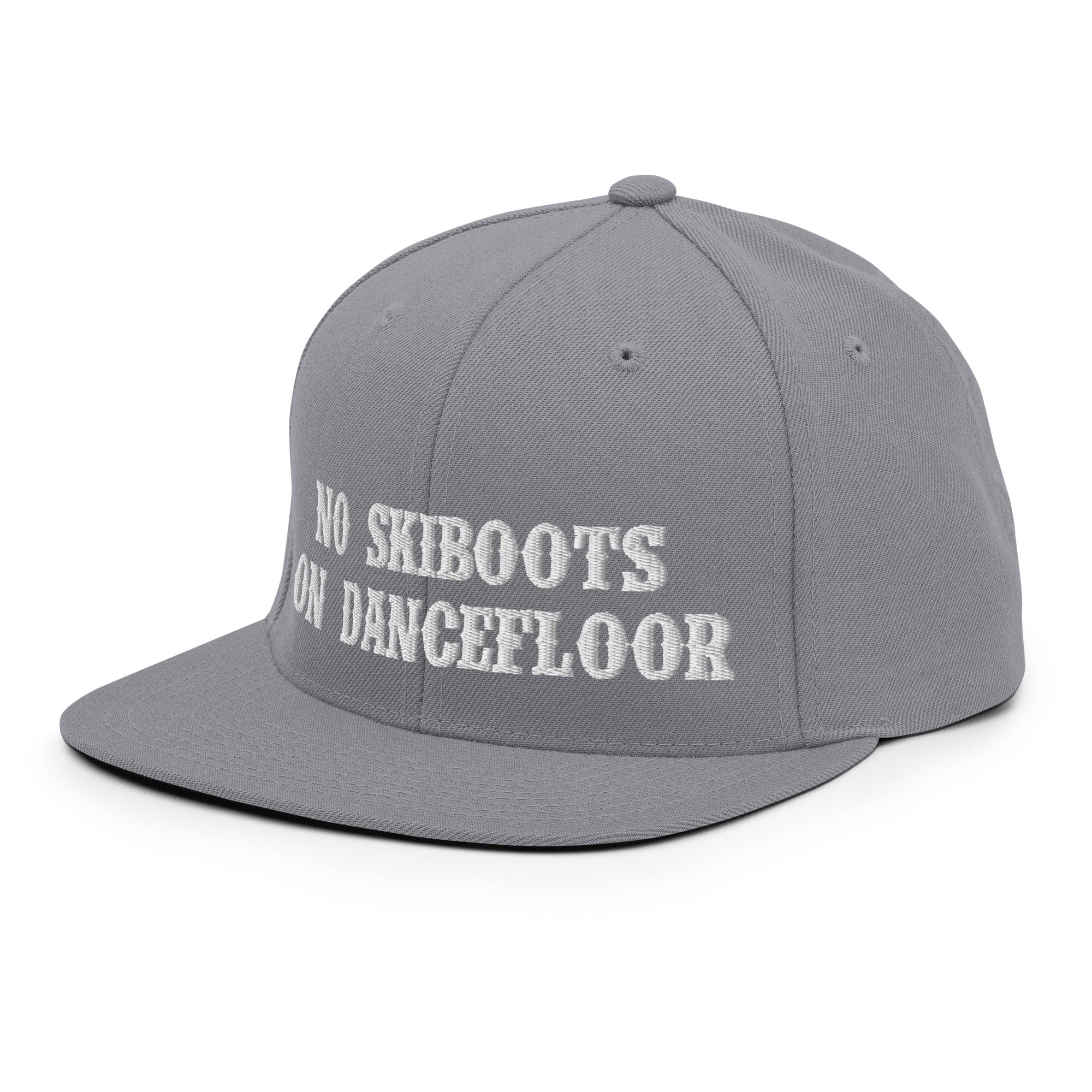 Snapback Wool Blend Cap No Skiboots on Dancefloor White