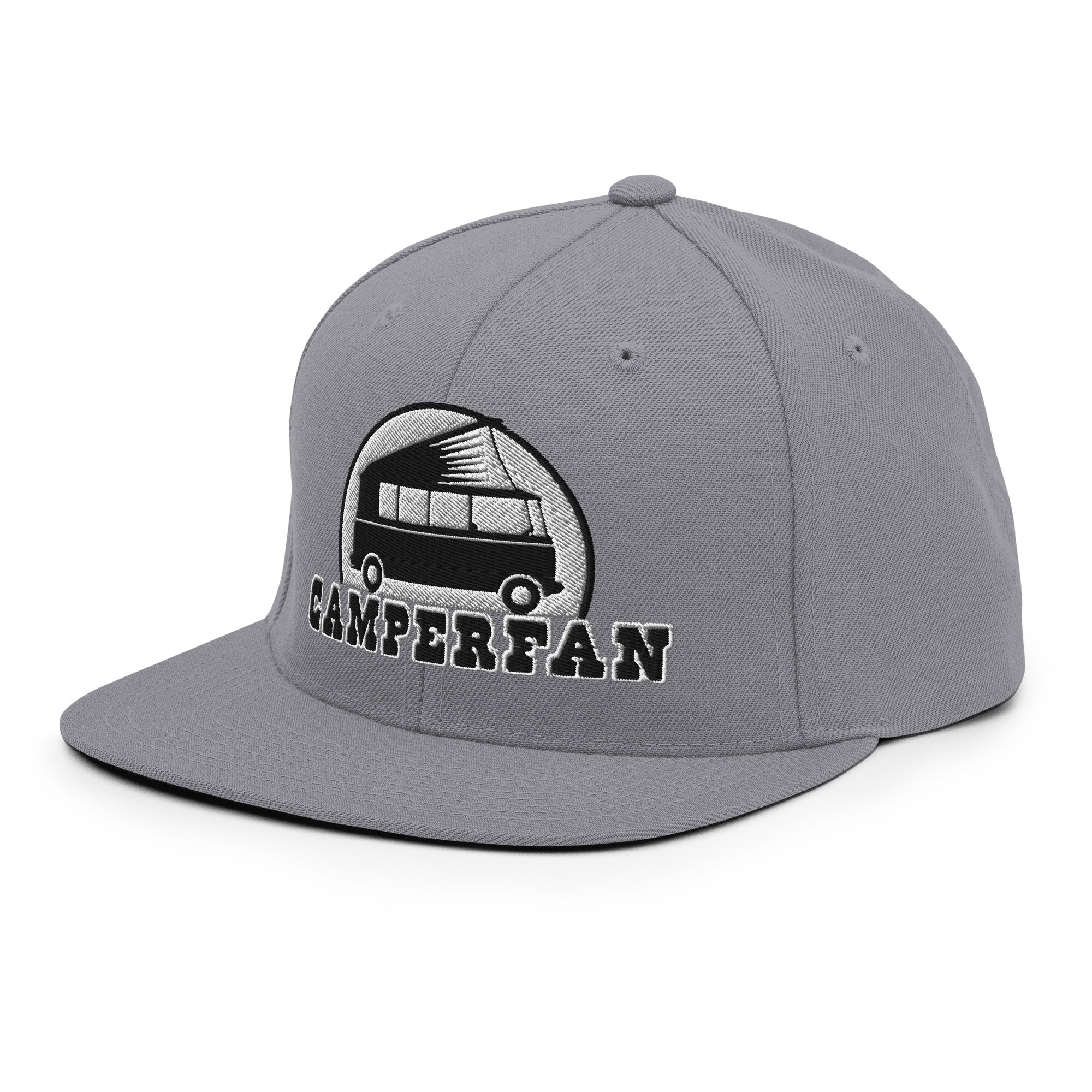 Two-Tone Snapback Wool Blend Cap Camperfan white/black