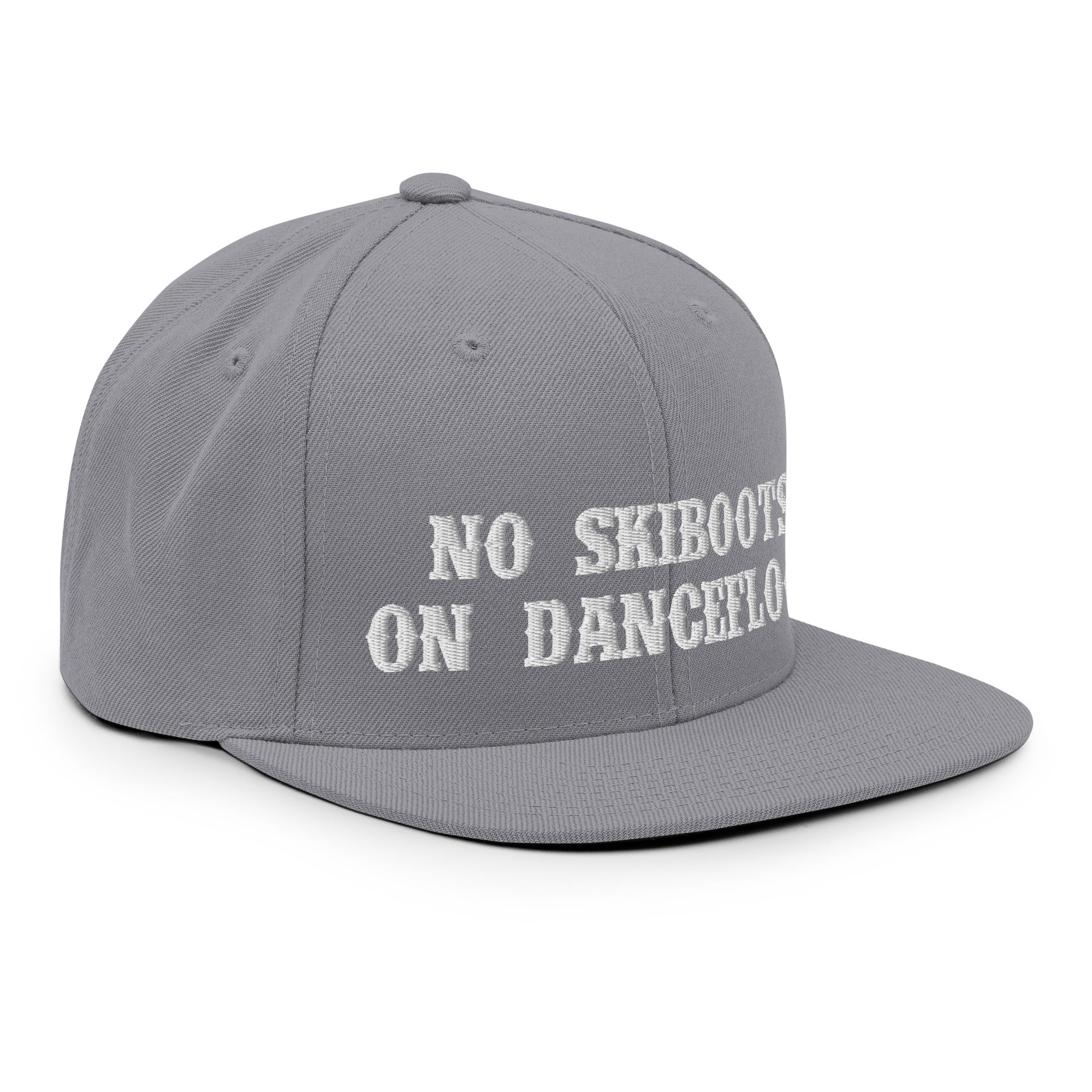 Snapback Wool Blend Cap No Skiboots on Dancefloor White