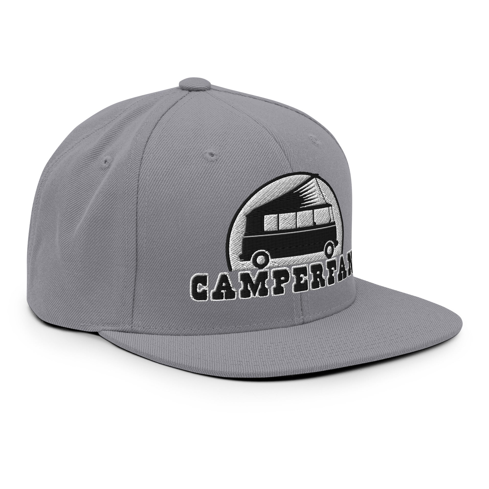 Two-Tone Snapback Wool Blend Cap Camperfan white/black