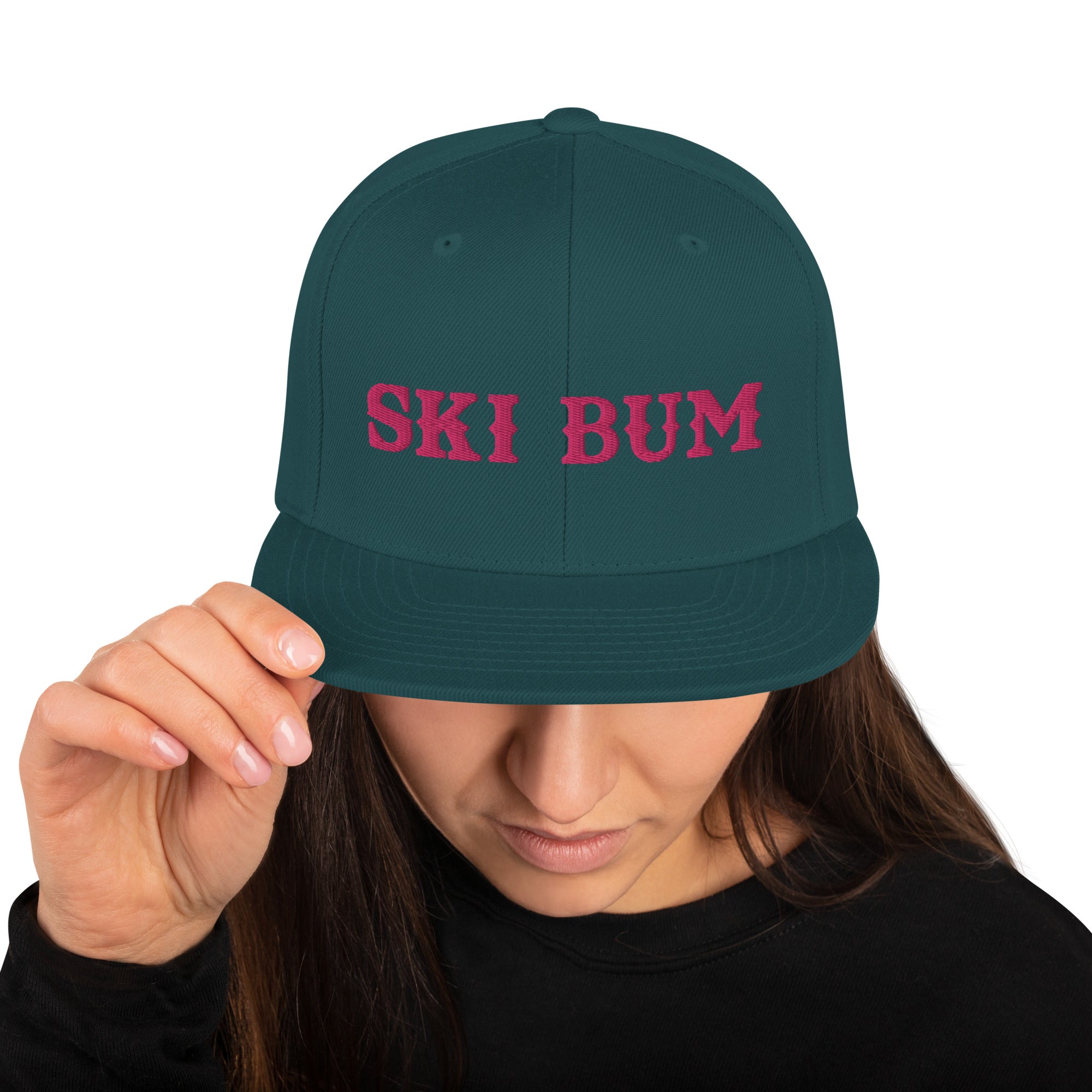 Snapback Wool Blend Cap Ski Bum Flamingo