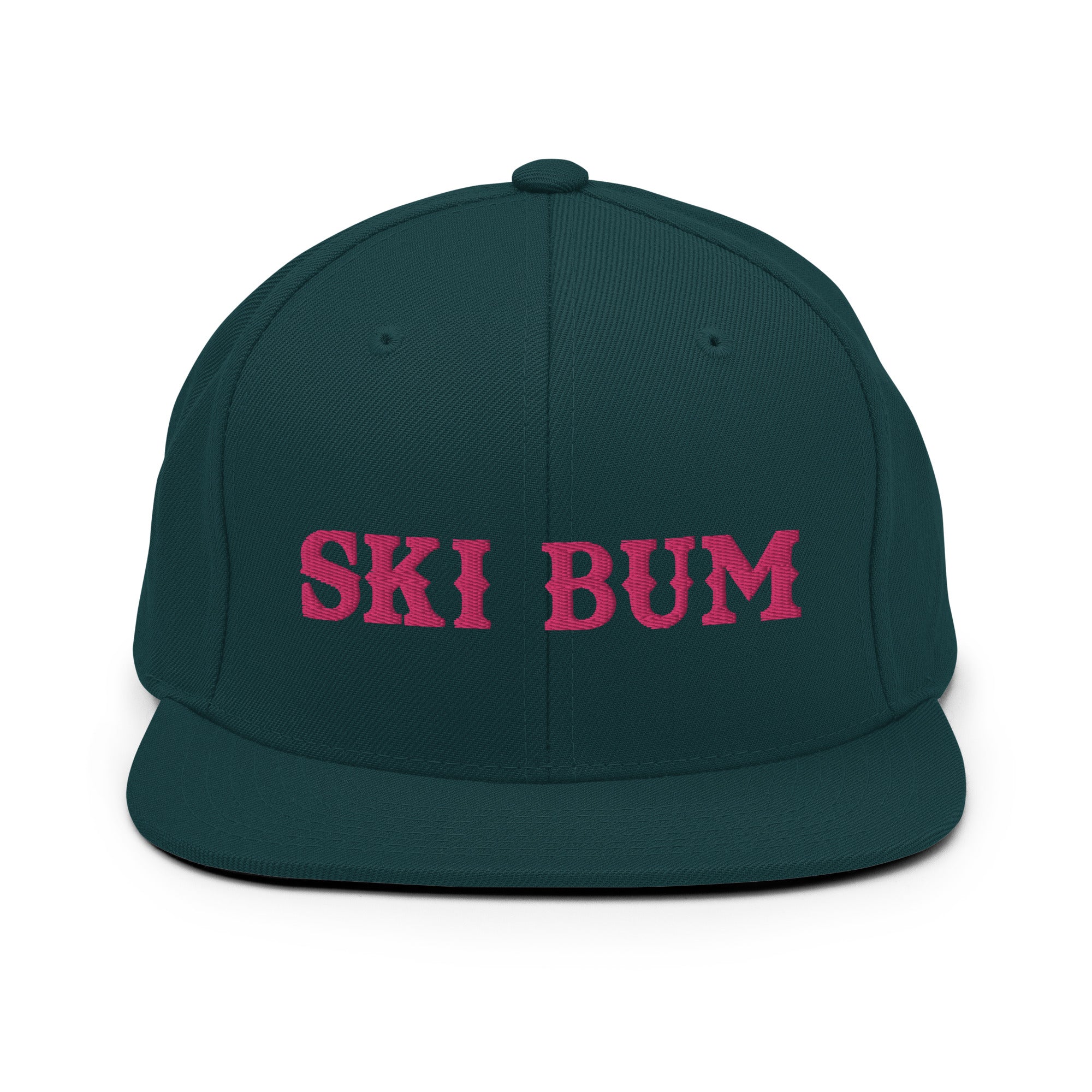 Snapback Wool Blend Cap Ski Bum Flamingo