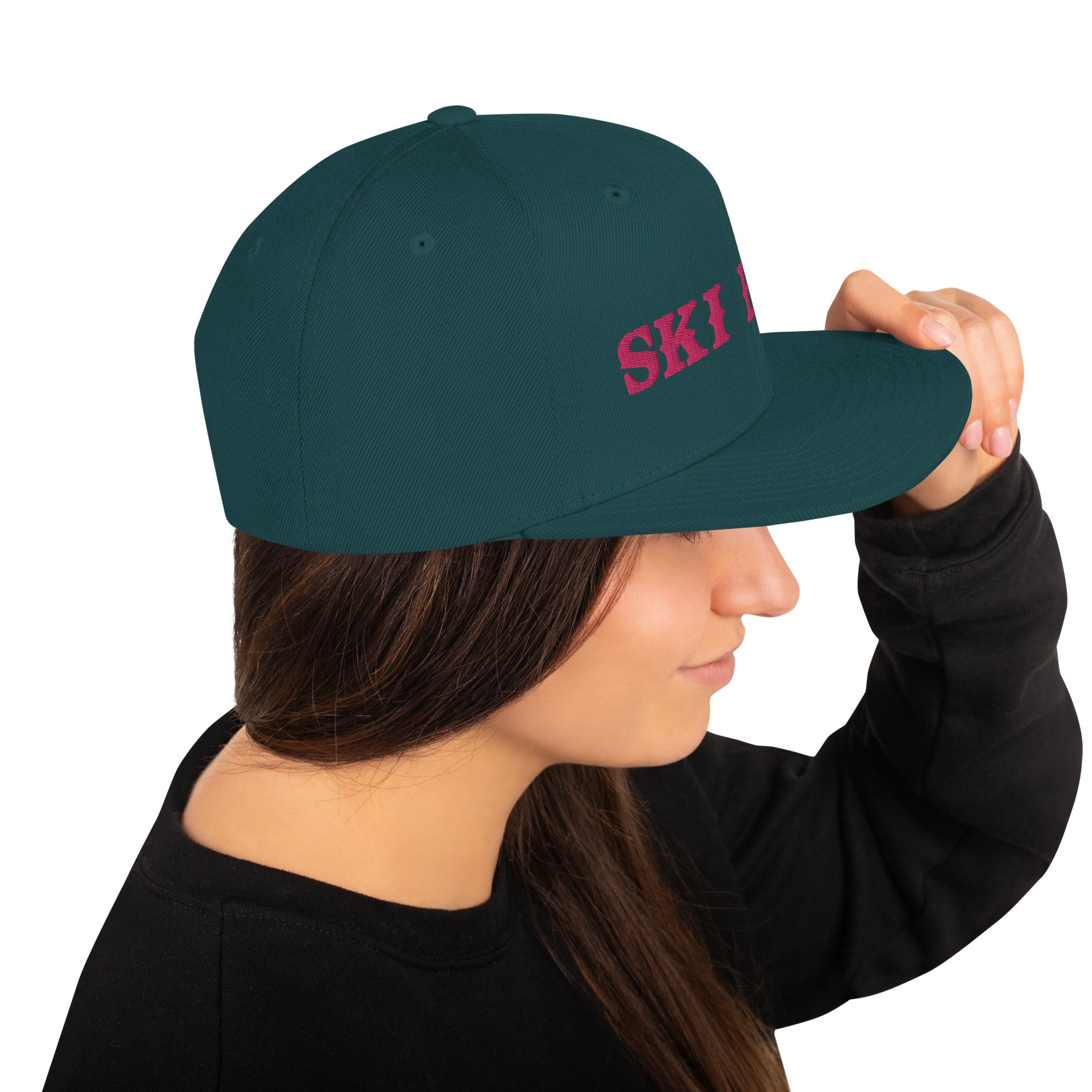 Snapback Wool Blend Cap Ski Bum Flamingo