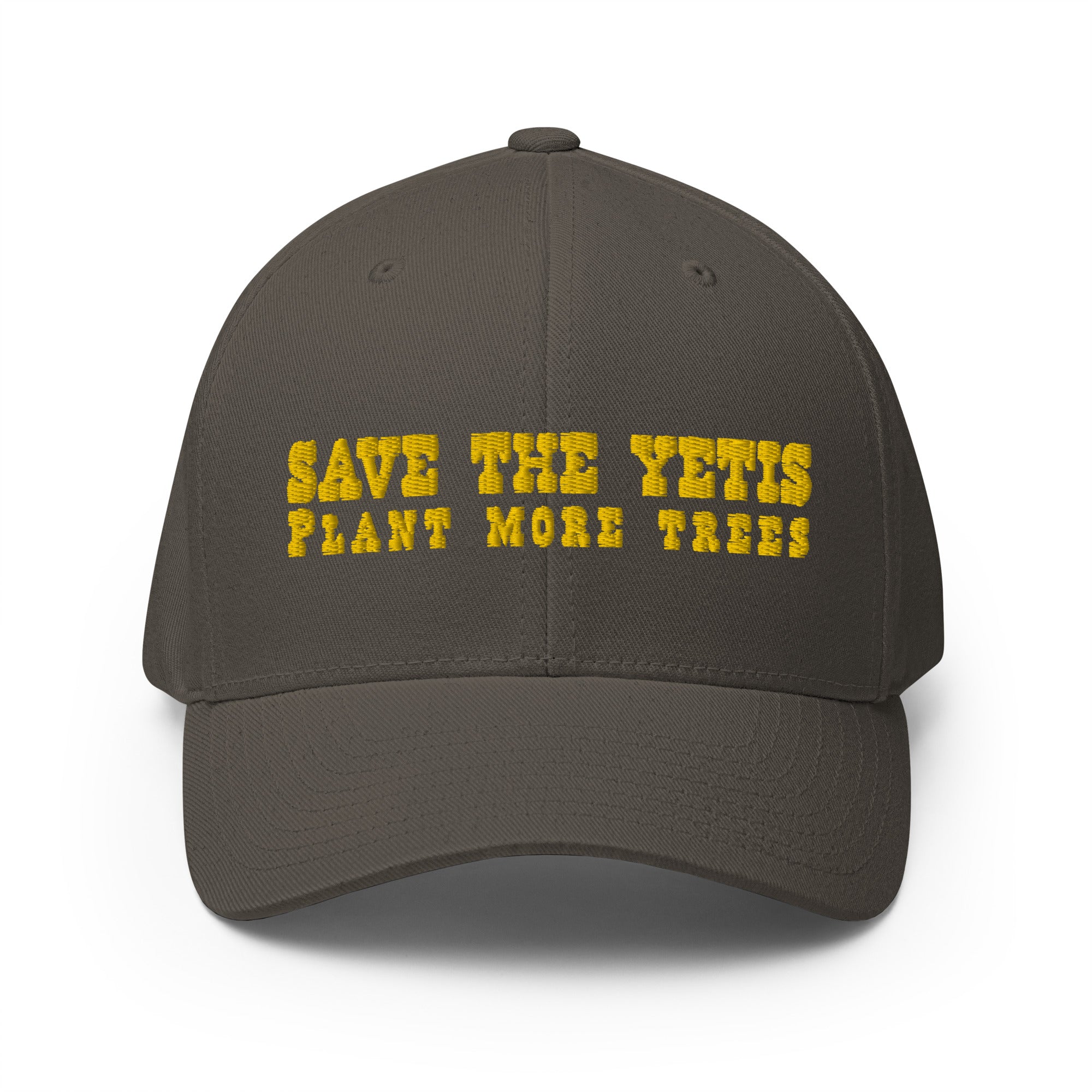 Casquette Structurée en Sergé Save the Yetis, Plant more Trees Gold