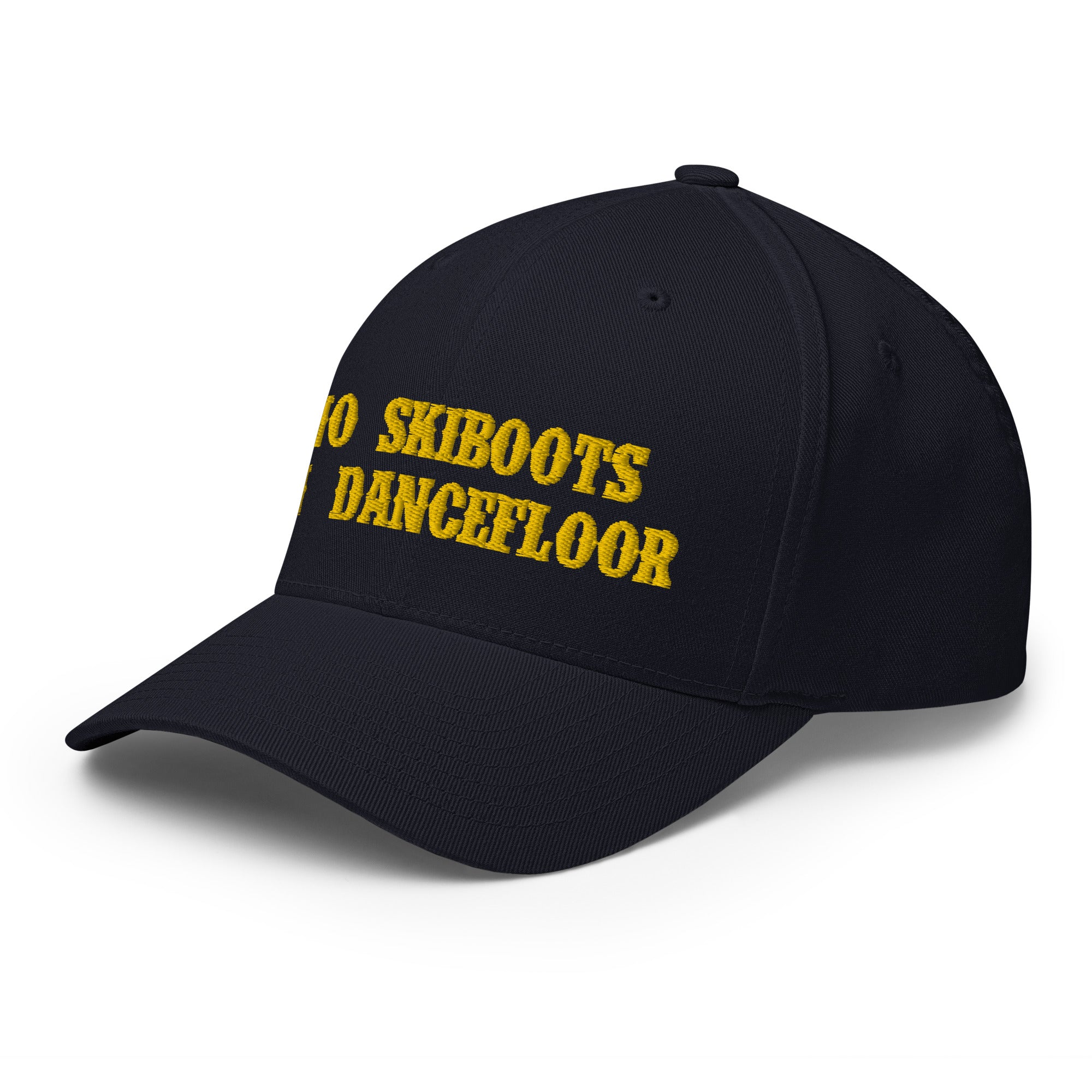 Casquette Structurée en Sergé No Skiboots on Dancefloor doré