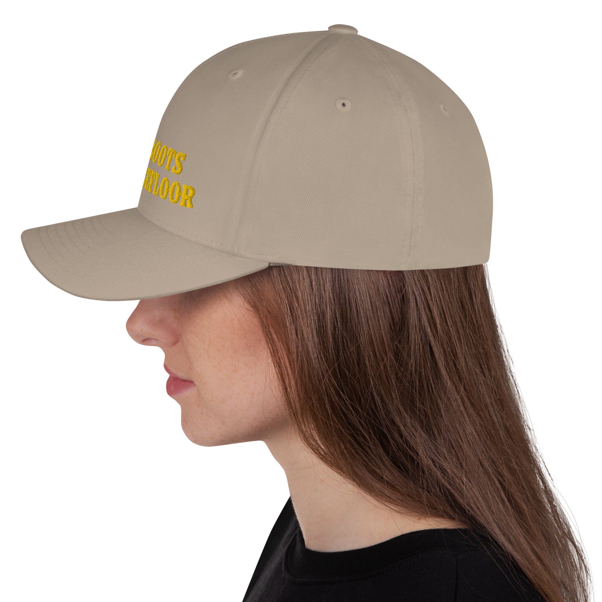 Structured Twill Cap No Skiboots on Dancefloor Gold