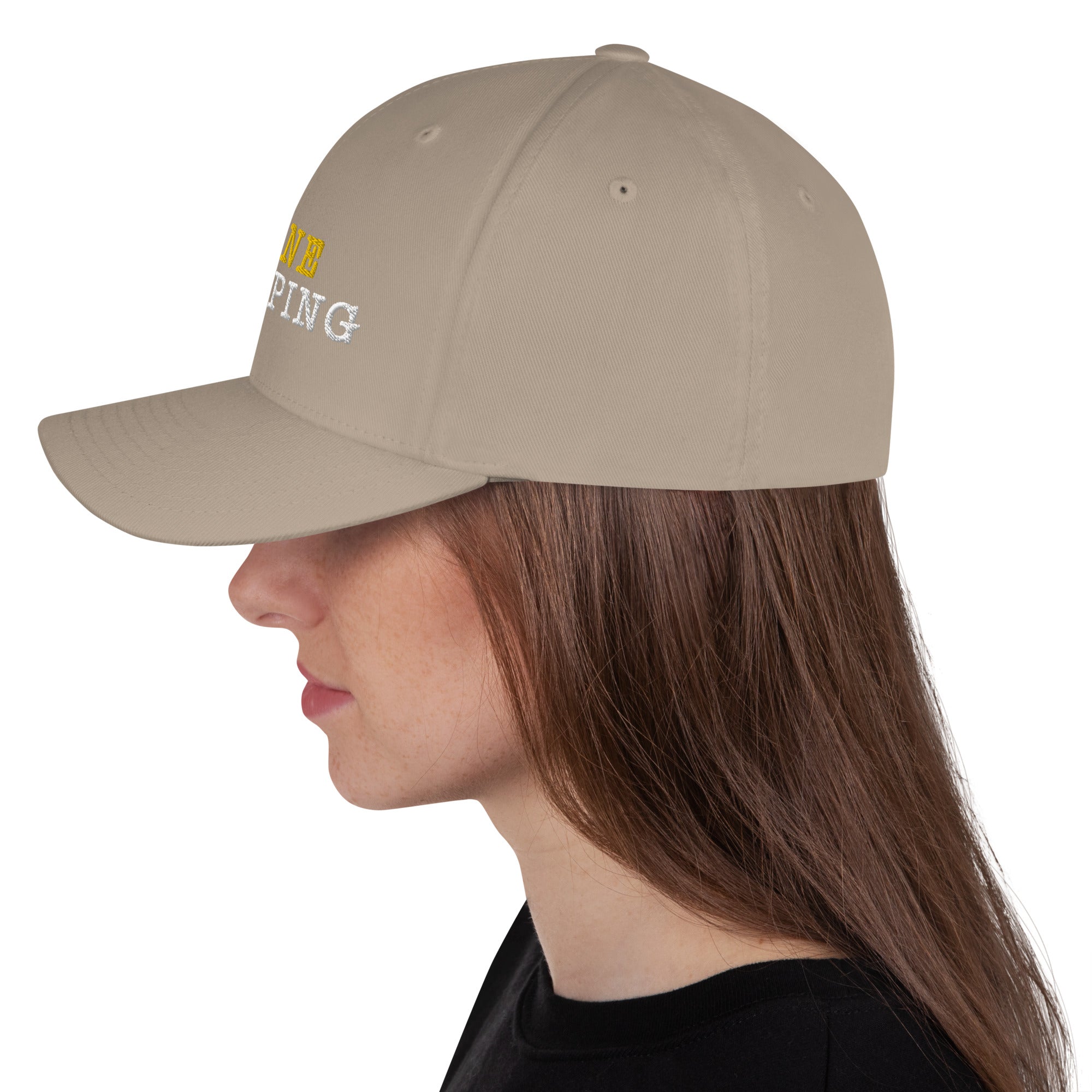 Casquette Structurée en Sergé Gone Camping Gold/White