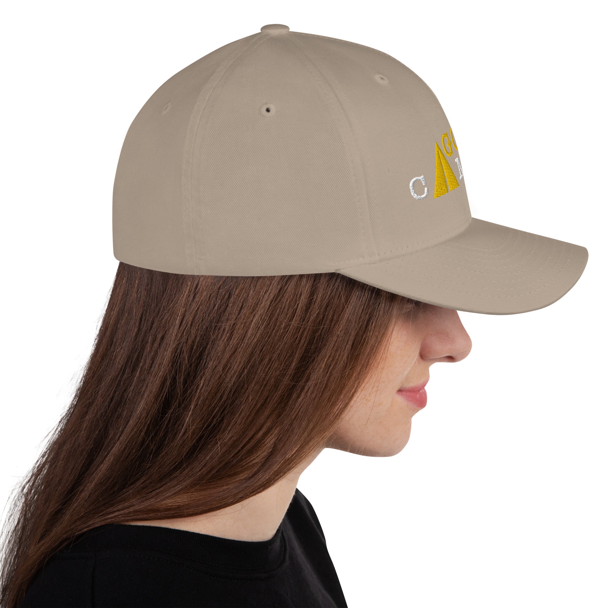 Casquette Structurée en Sergé Gone Camping Gold/White