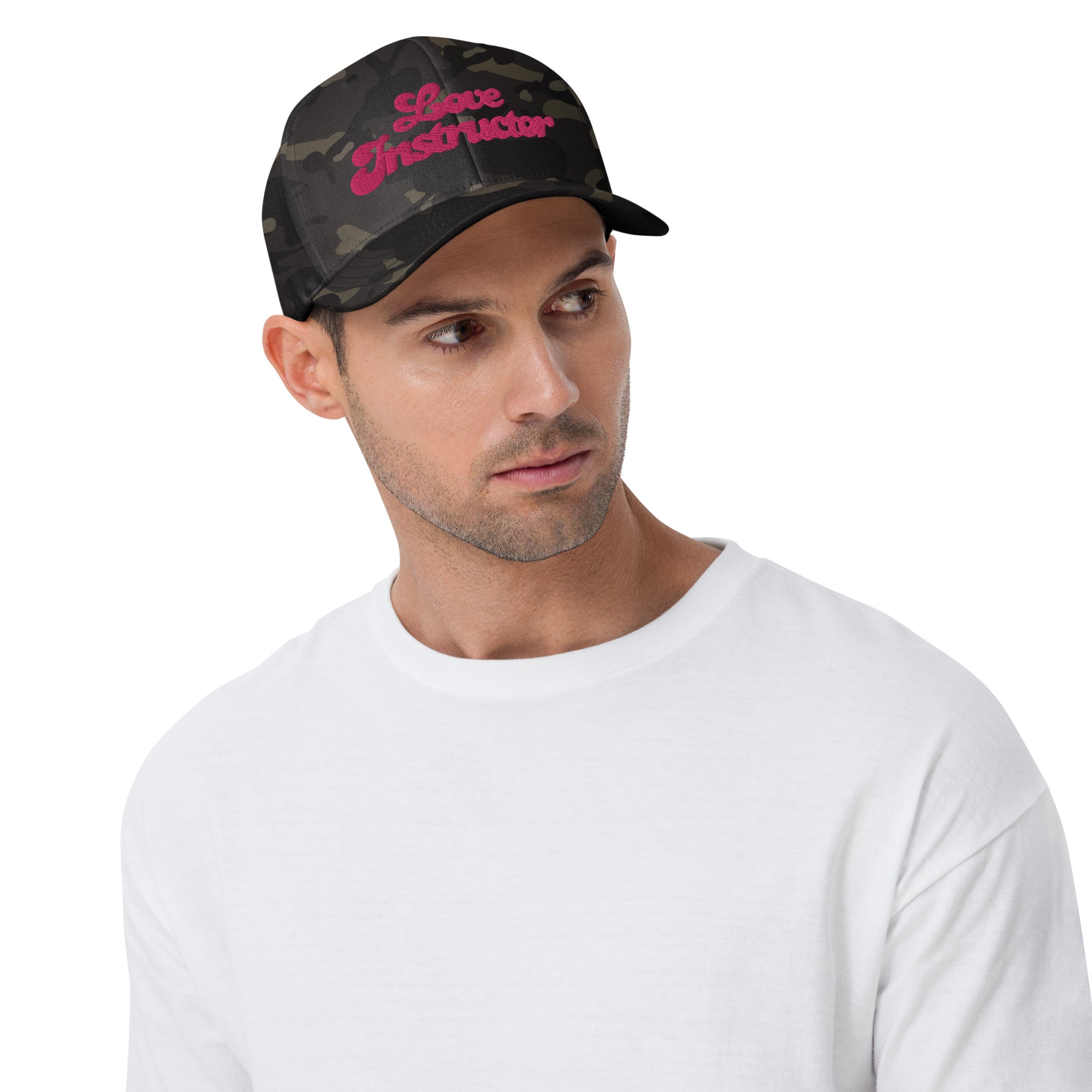 Casquette Structurée en Sergé camouflage Love instructor Flamingo