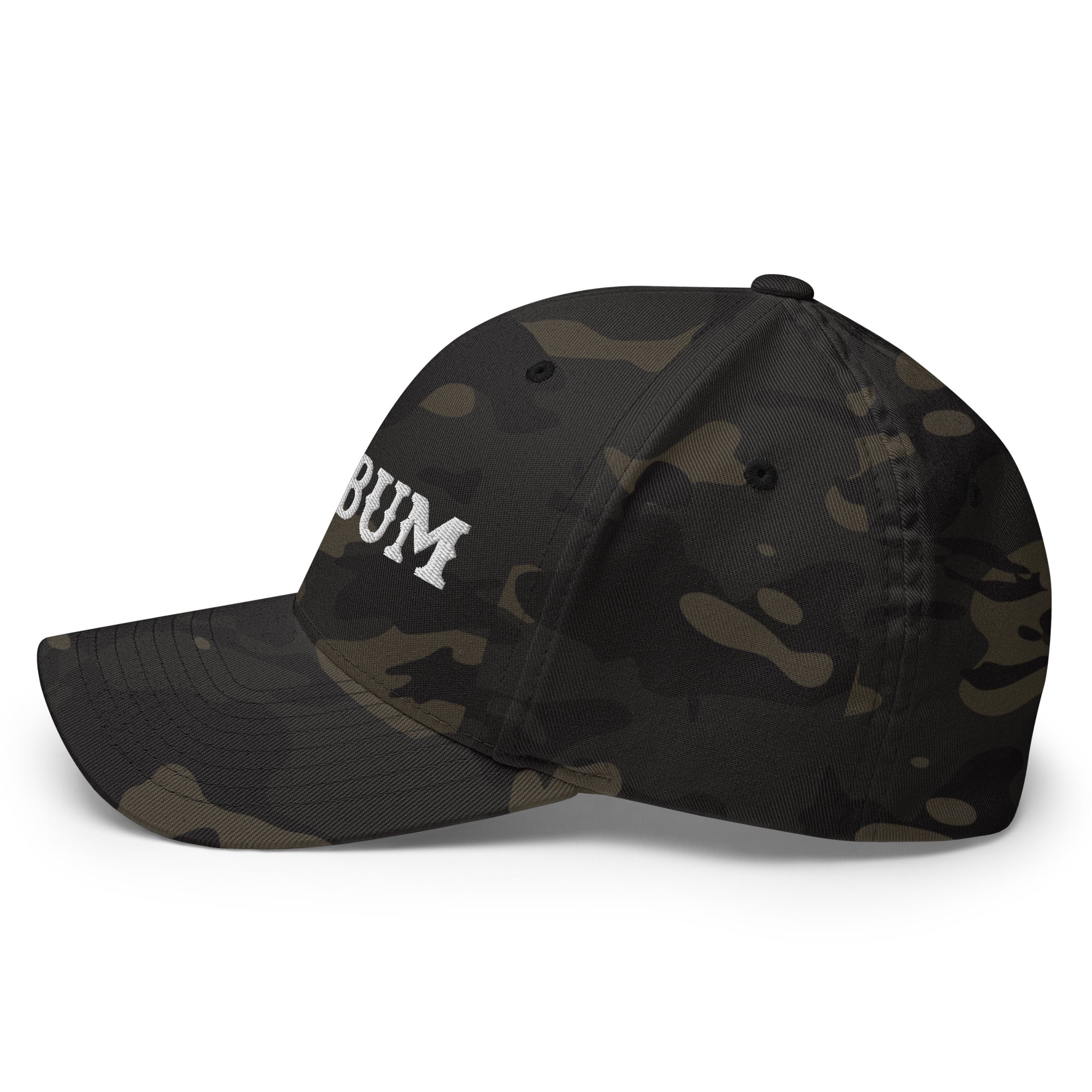 Camo Structured Twill Cap Ski Bum White