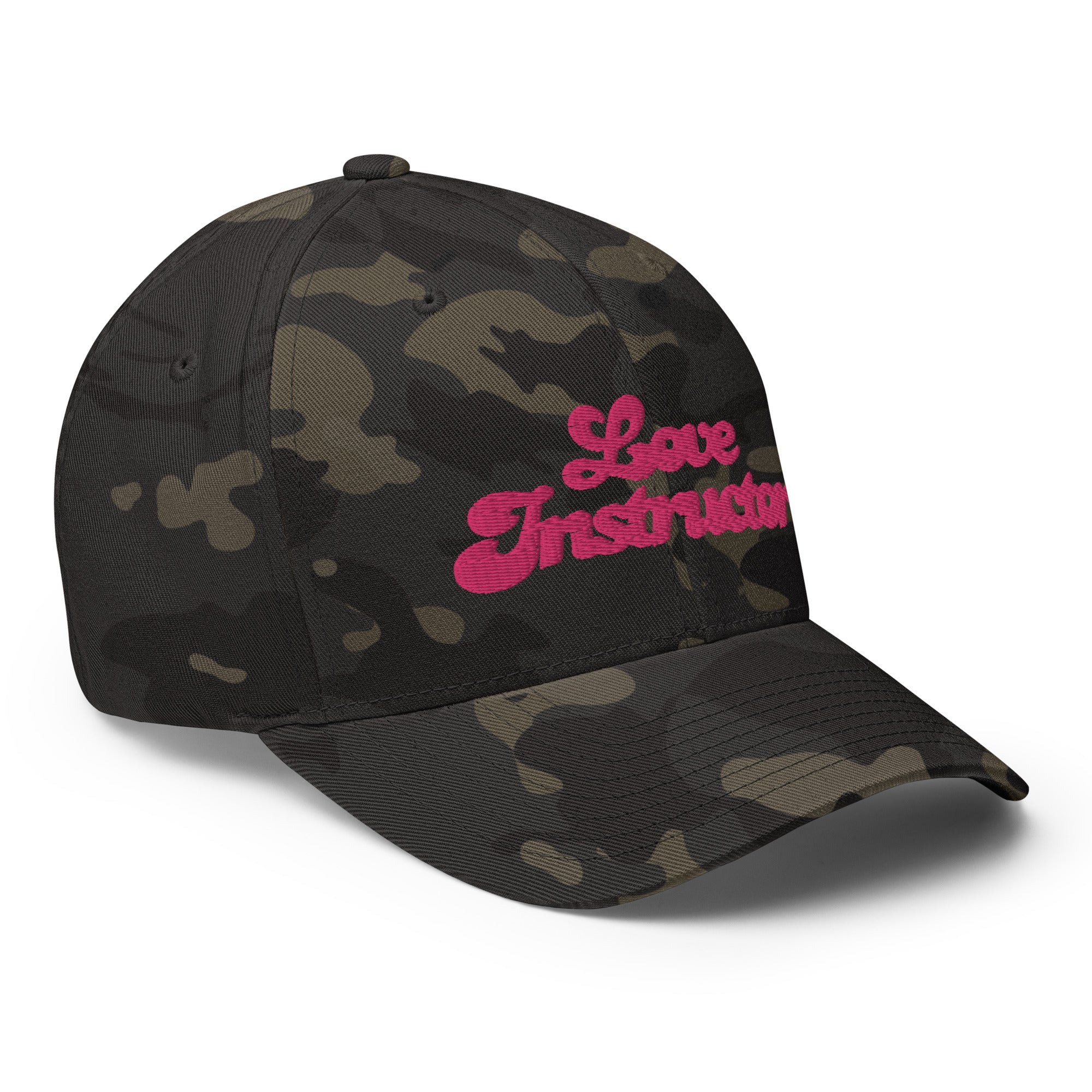 Camo Structured Twill Cap Love instructor Flamingo