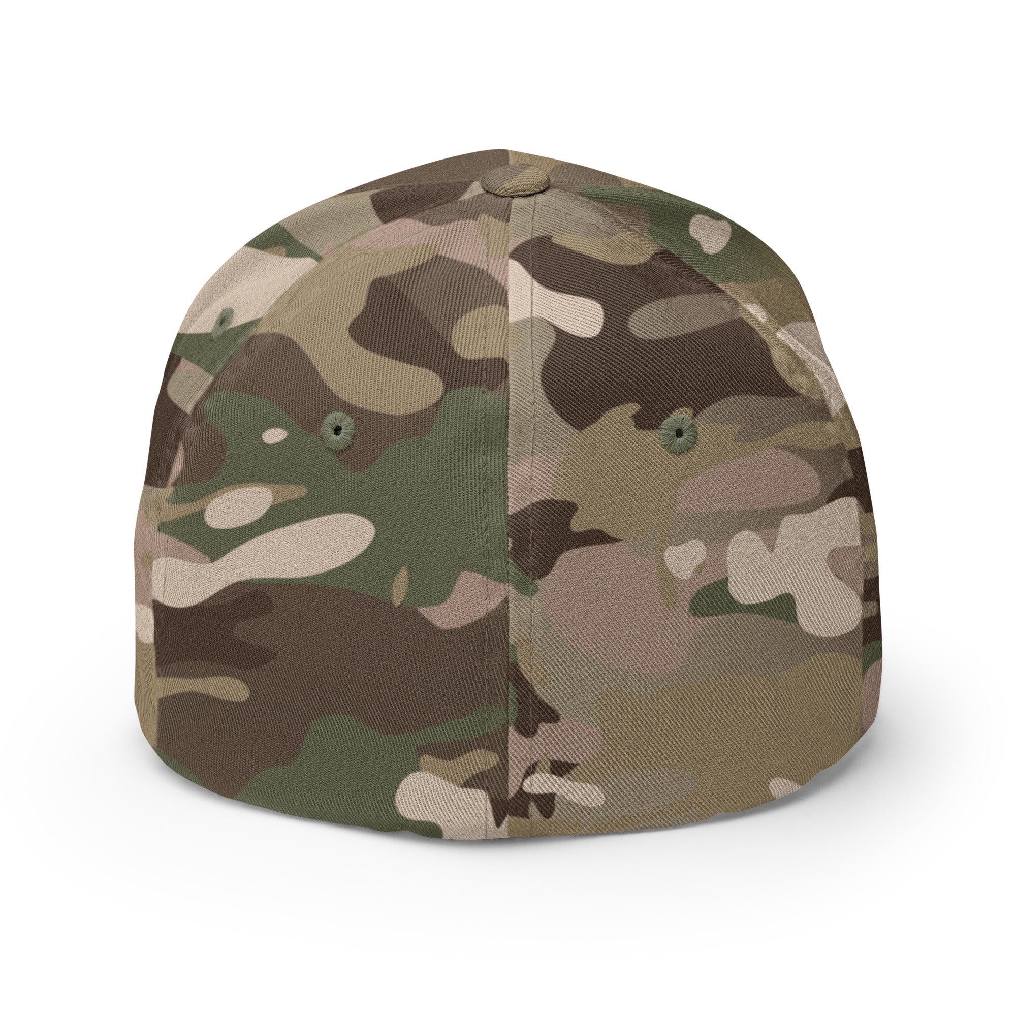 Camo Structured Twill Cap Ski Bum White