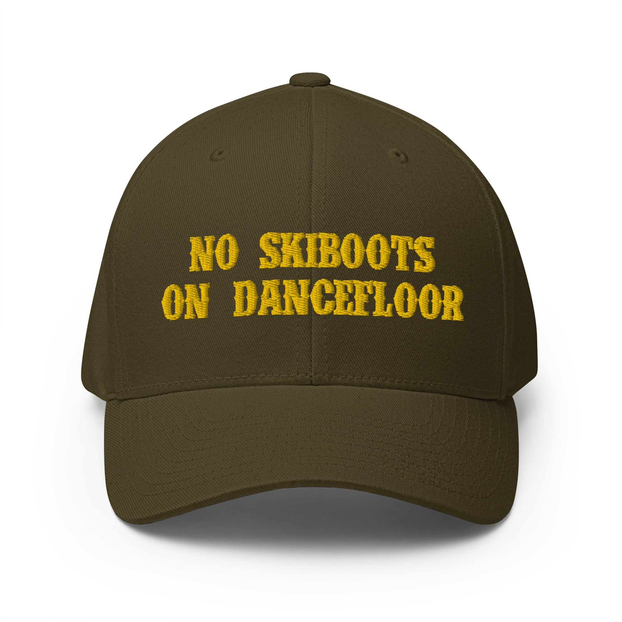 Casquette Structurée en Sergé No Skiboots on Dancefloor doré