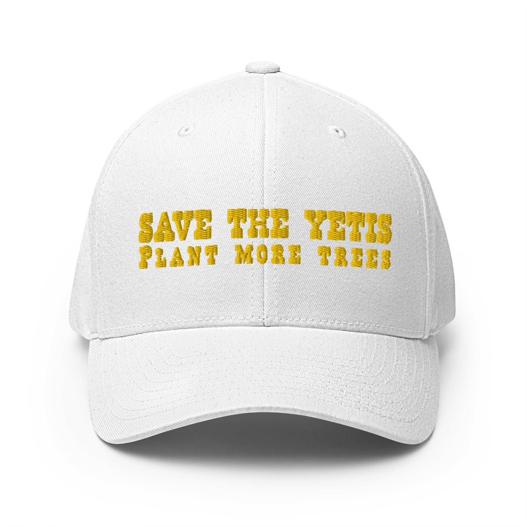 Casquette Structurée en Sergé Save the Yetis, Plant more Trees Gold