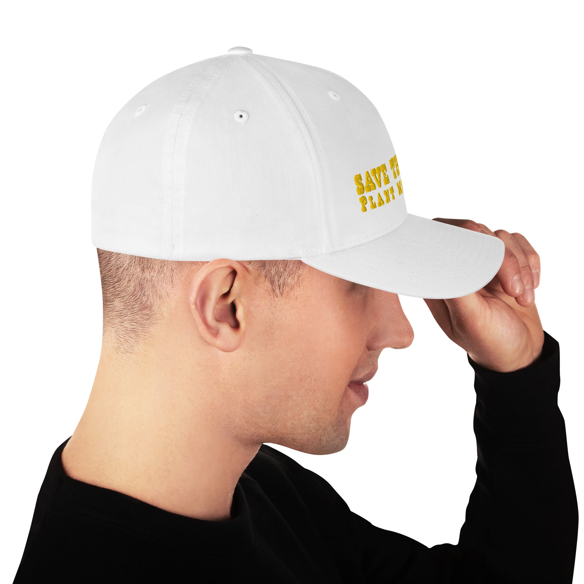 Casquette Structurée en Sergé Save the Yetis, Plant more Trees Gold