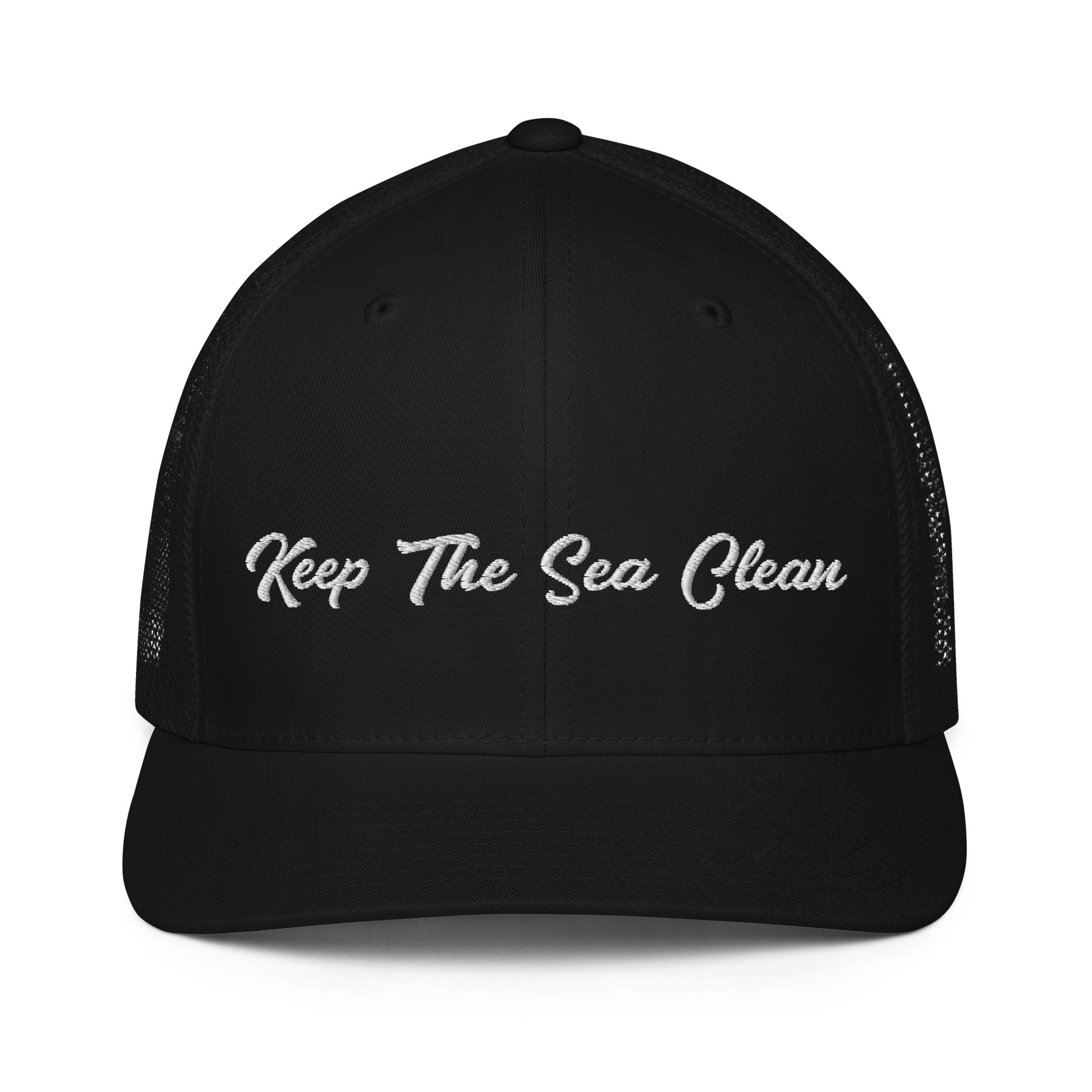 Closed-back trucker cap Keep The Sea Clean White