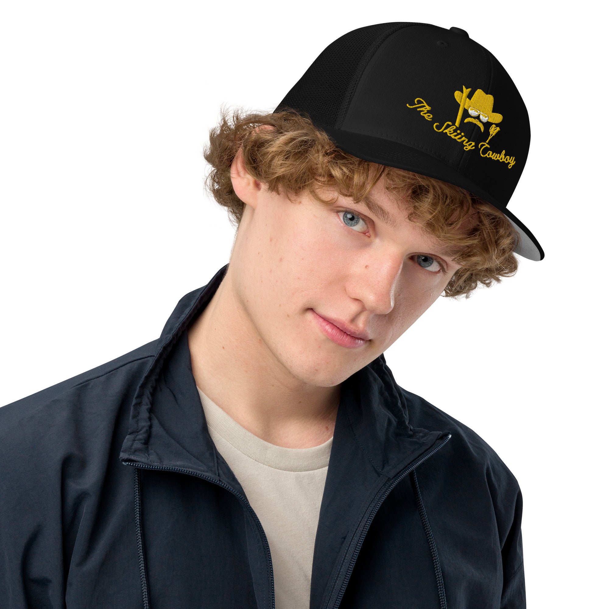 Closed-back trucker cap The Skiing Cowboy Gold