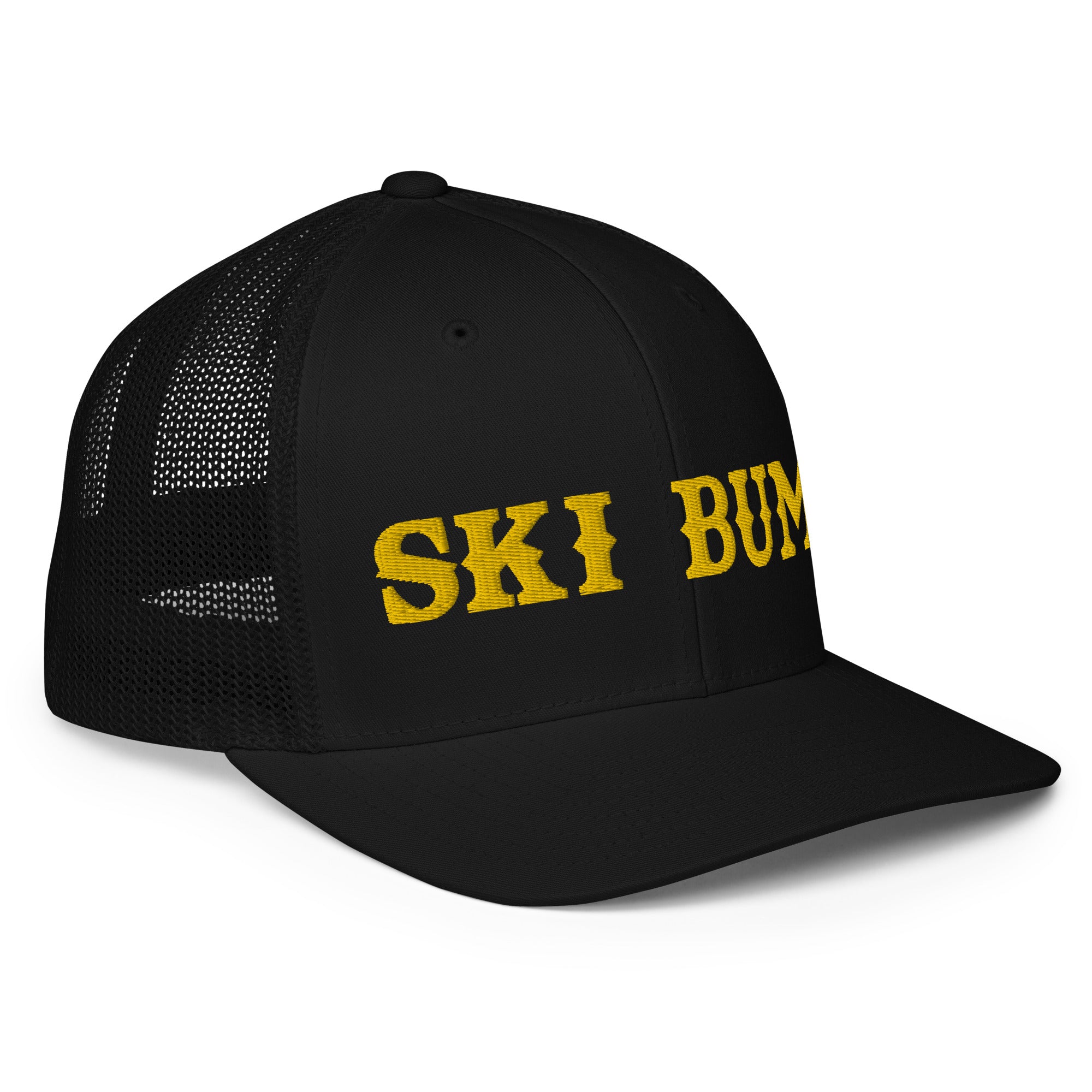 Closed-back trucker cap Ski Bum Gold 3DPuffy