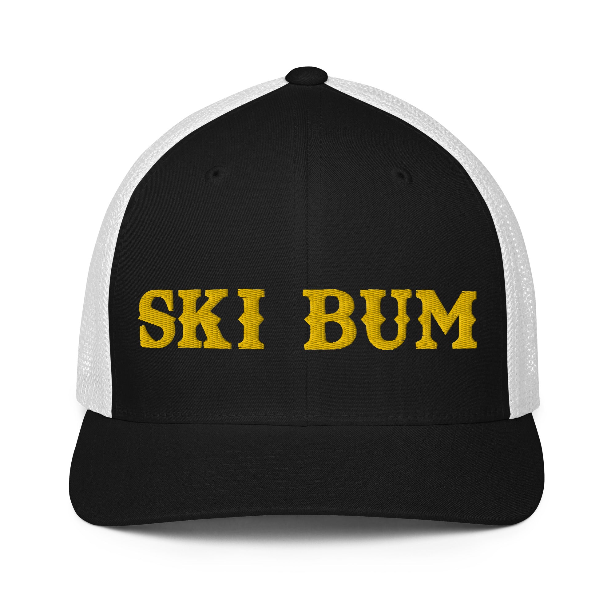 Closed-back trucker cap Ski Bum Gold 3DPuffy