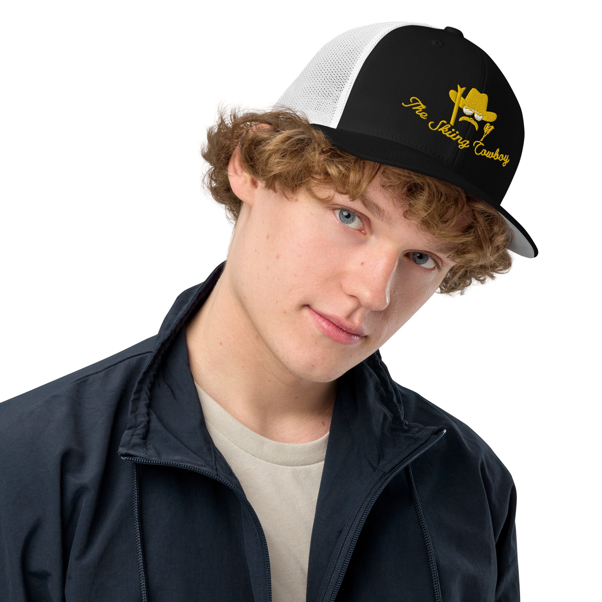 Closed-back trucker cap The Skiing Cowboy Gold