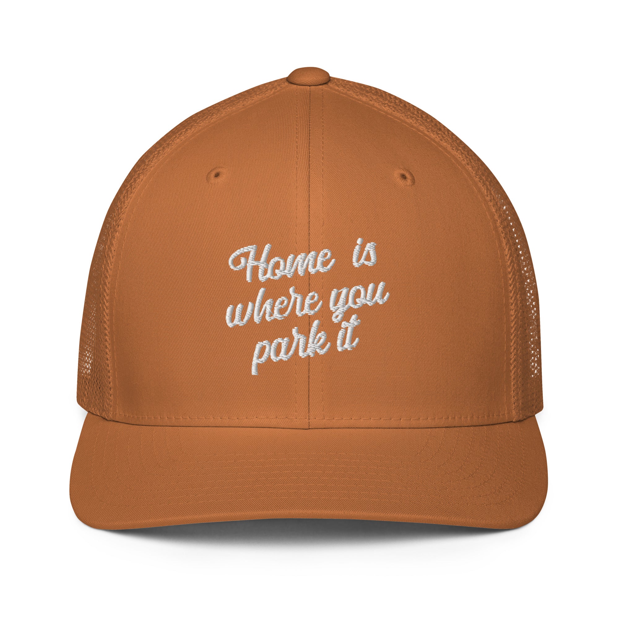 Casquette trucker renforcée Home is where you park it white