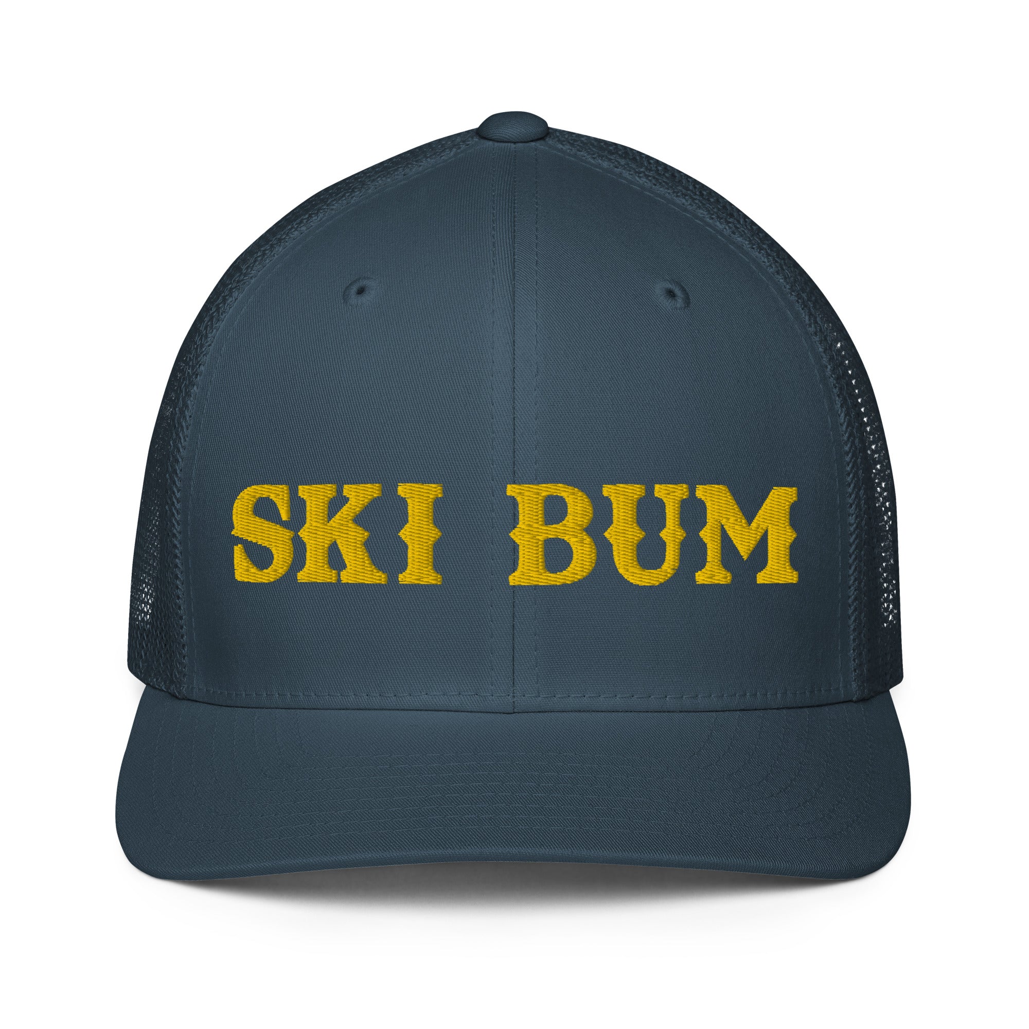 Closed-back trucker cap Ski Bum Gold 3DPuffy